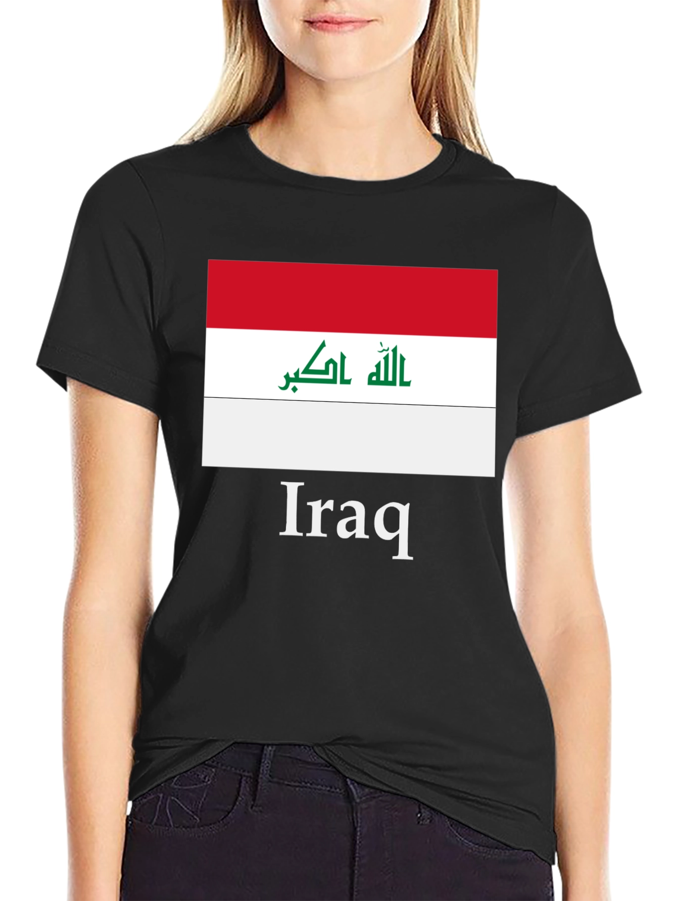 Iraq Flag T-Shirt - Black Graphic Tee