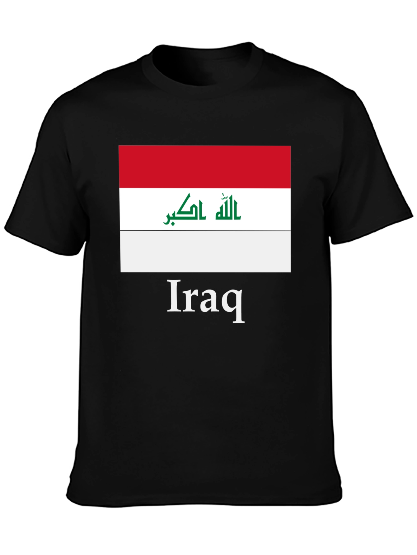 Iraq Flag T-Shirt - Black Graphic Tee