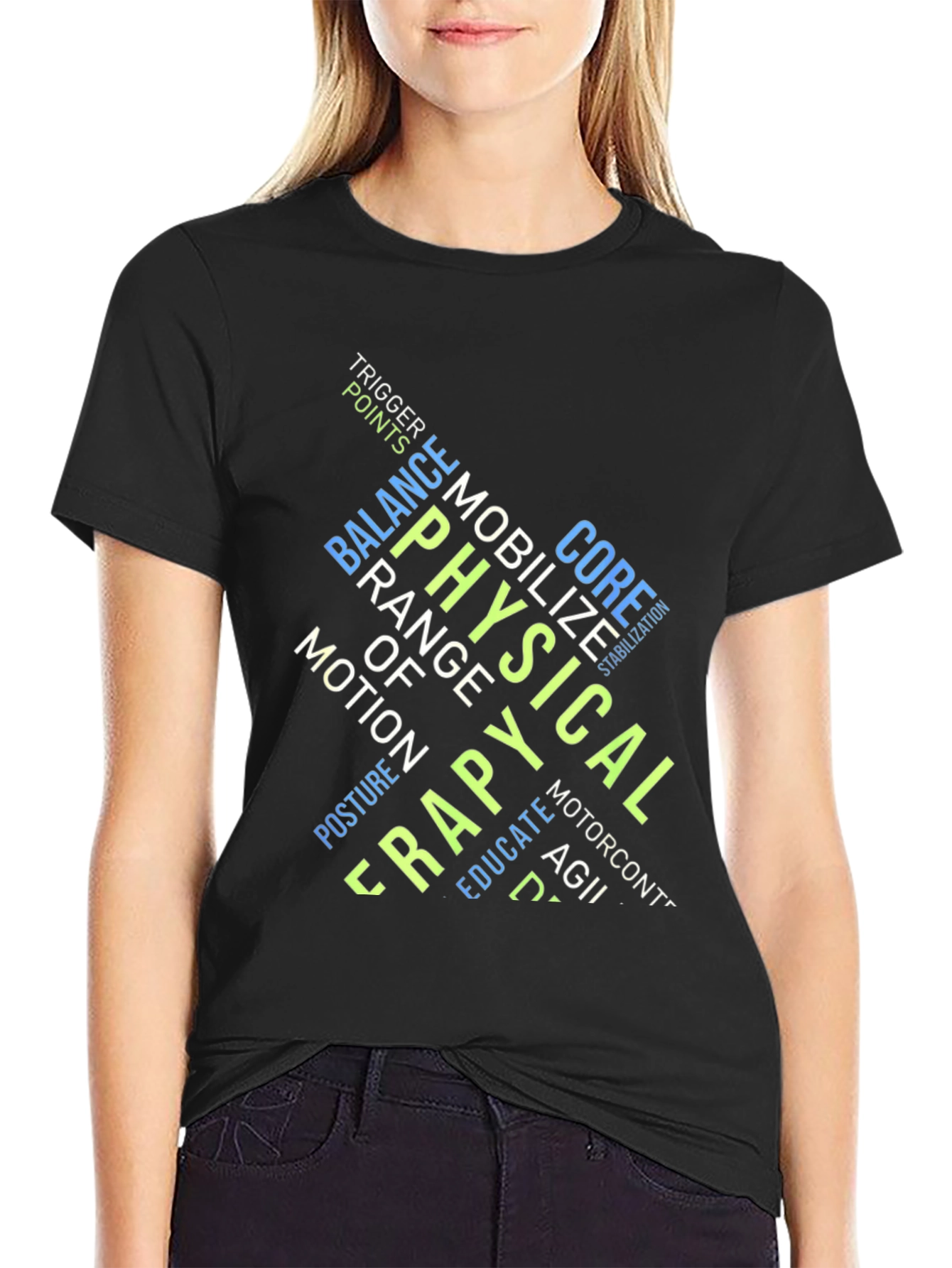 Physical Therapy Word Art Graphic Tee