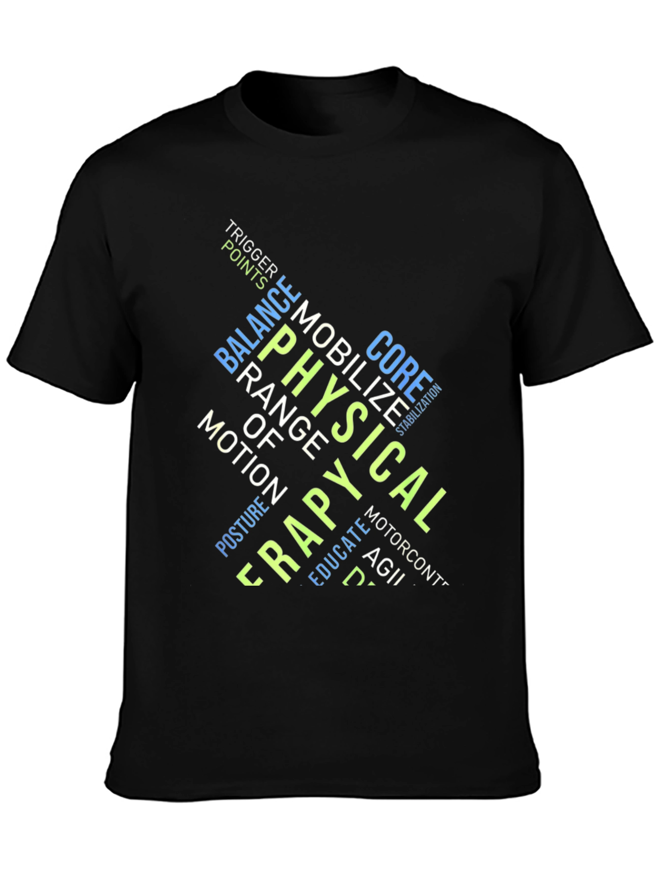 Physical Therapy Word Art Graphic Tee