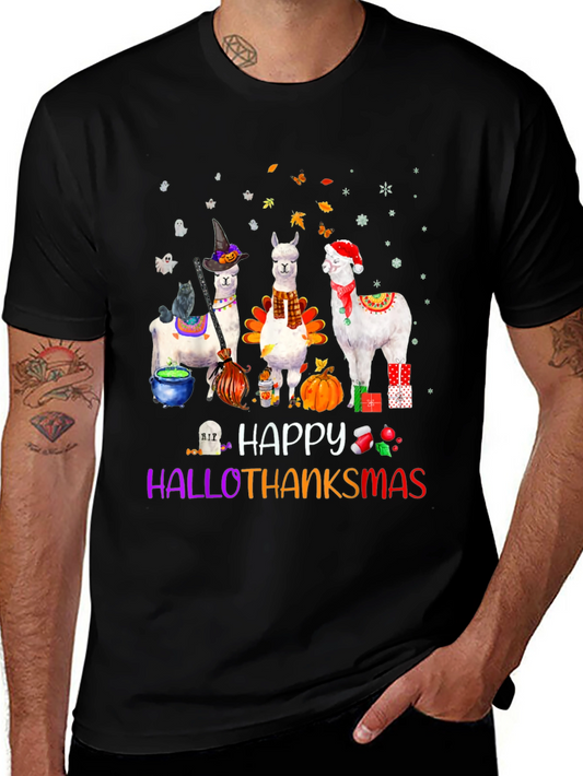 HalloThanksMas Alpaca T-Shirt