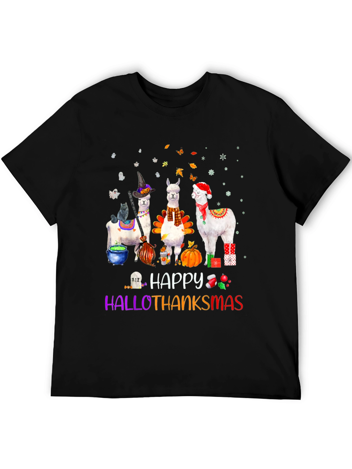HalloThanksMas Alpaca T-Shirt
