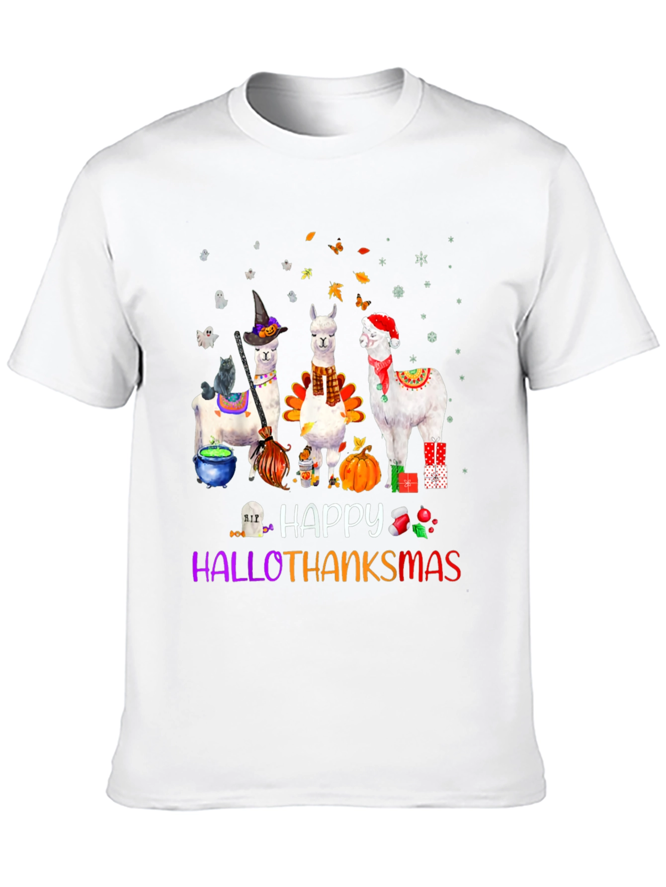 HalloThanksMas Alpaca T-Shirt