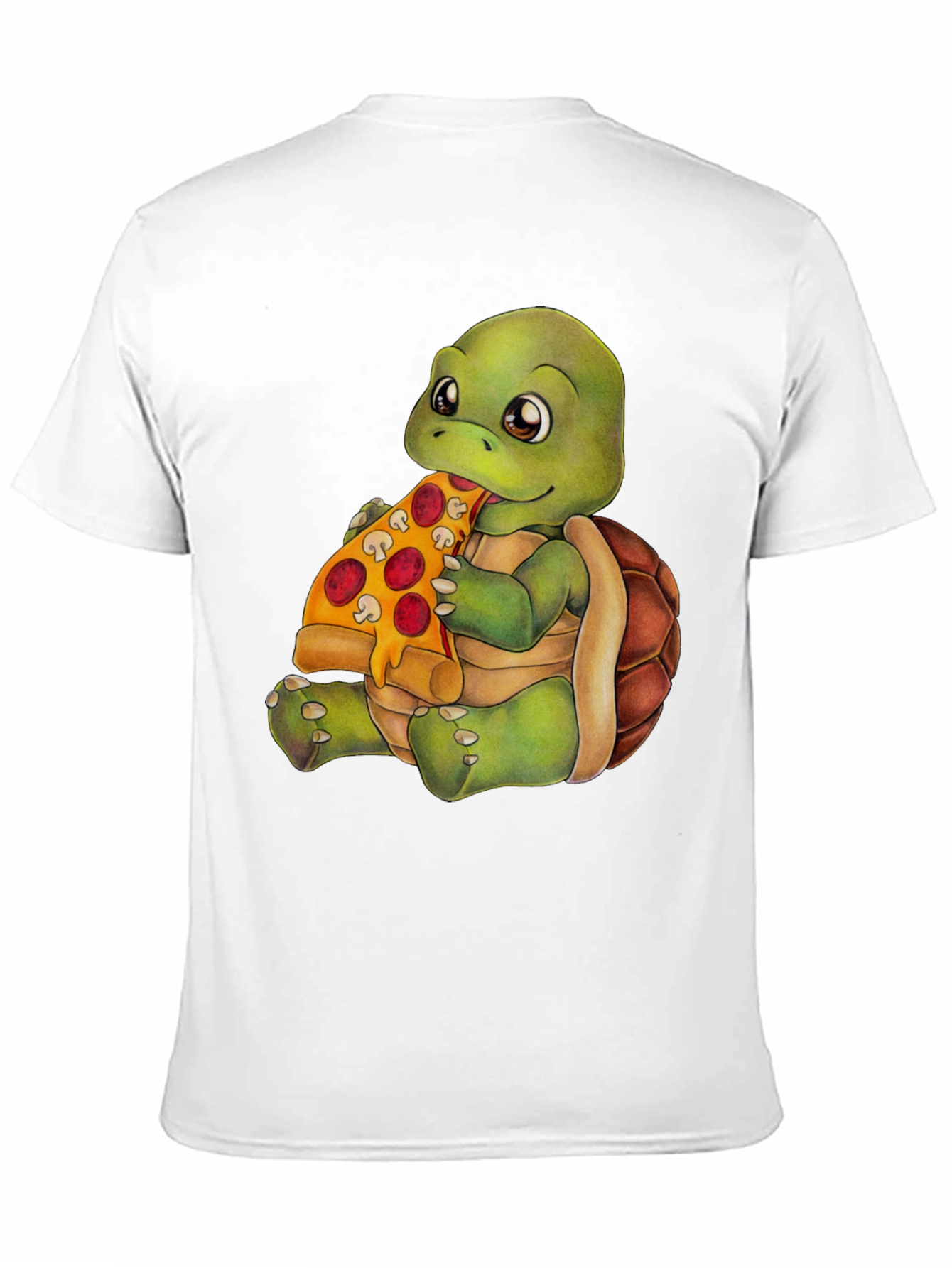 Turtle Eating Pizza Graphic T-Shirt