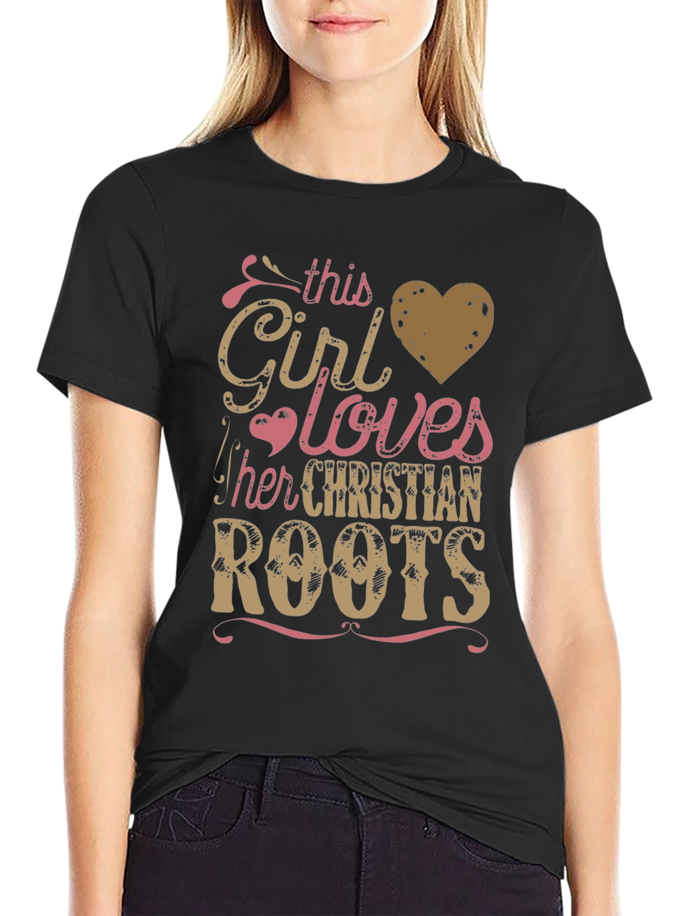Christian Roots Girl T-Shirt Faith-Based Apparel