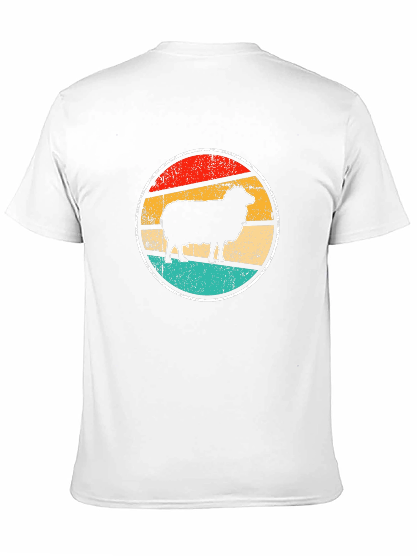 Retro Sheep Graphic T-Shirt - Black
