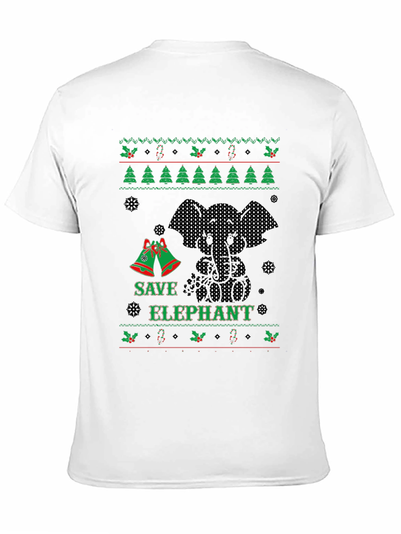 Save Elephant Ugly Christmas Sweater T-Shirt