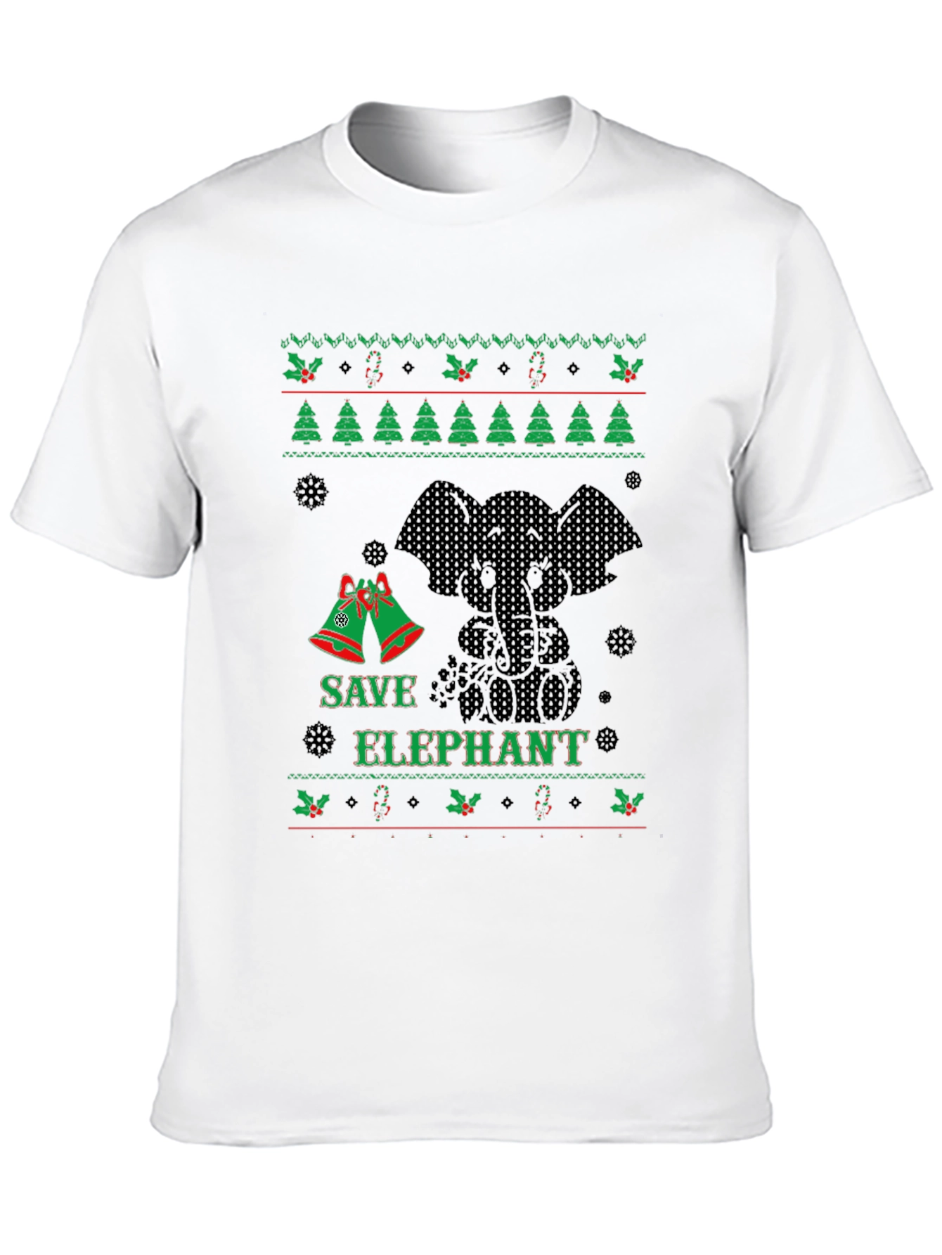 Save Elephant Ugly Christmas Sweater T-Shirt