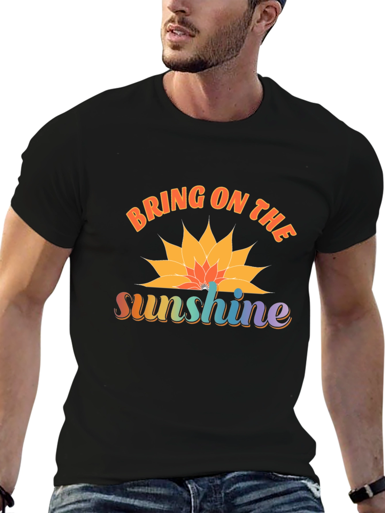 Bring on the Sunshine Black Graphic T-Shirt