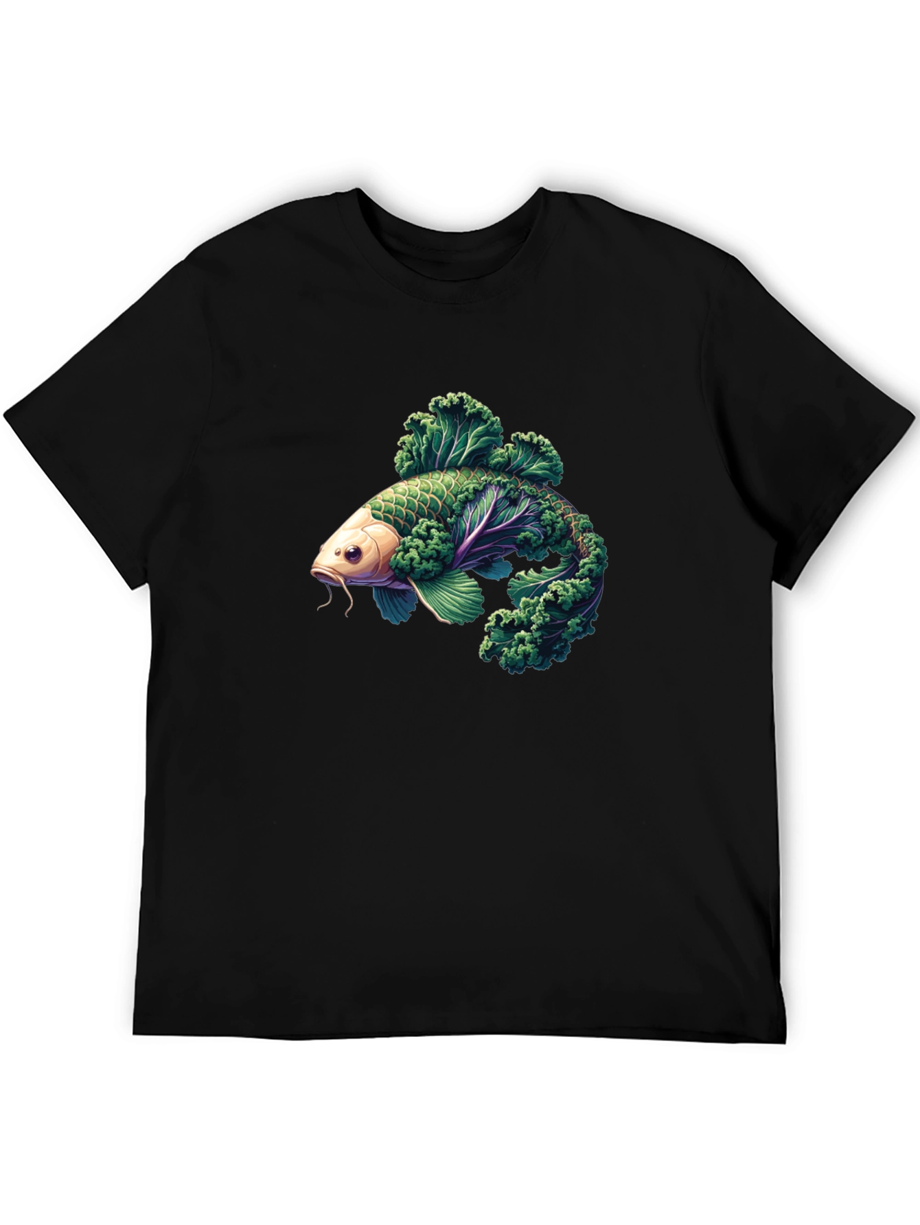 Kale Fish Graphic T-Shirt