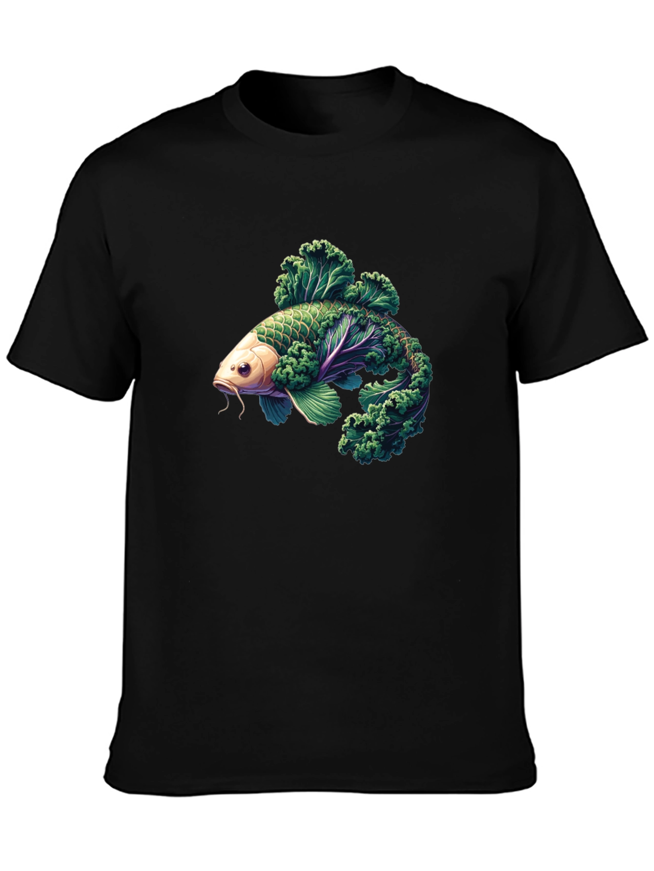 Kale Fish Graphic T-Shirt