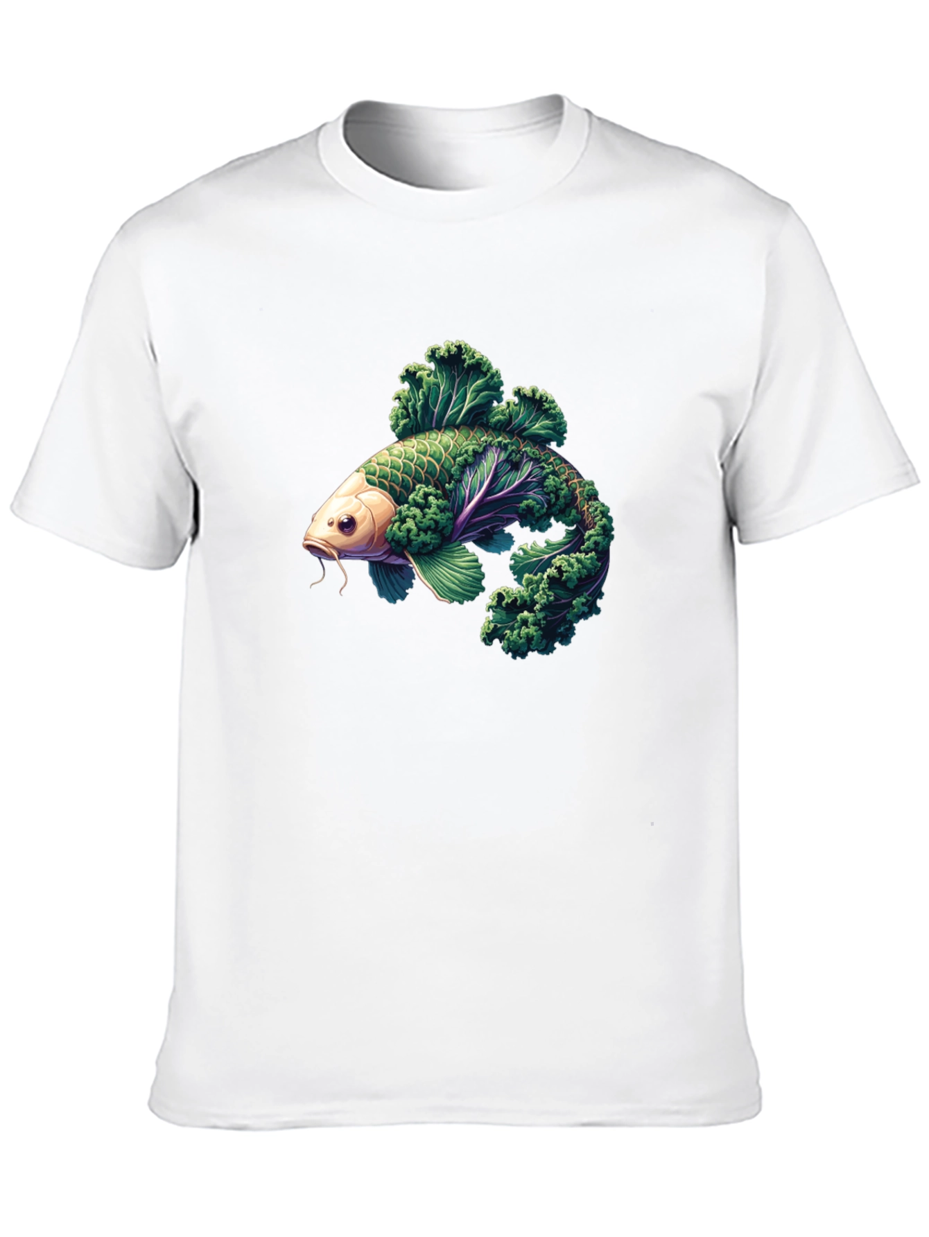Kale Fish Graphic T-Shirt