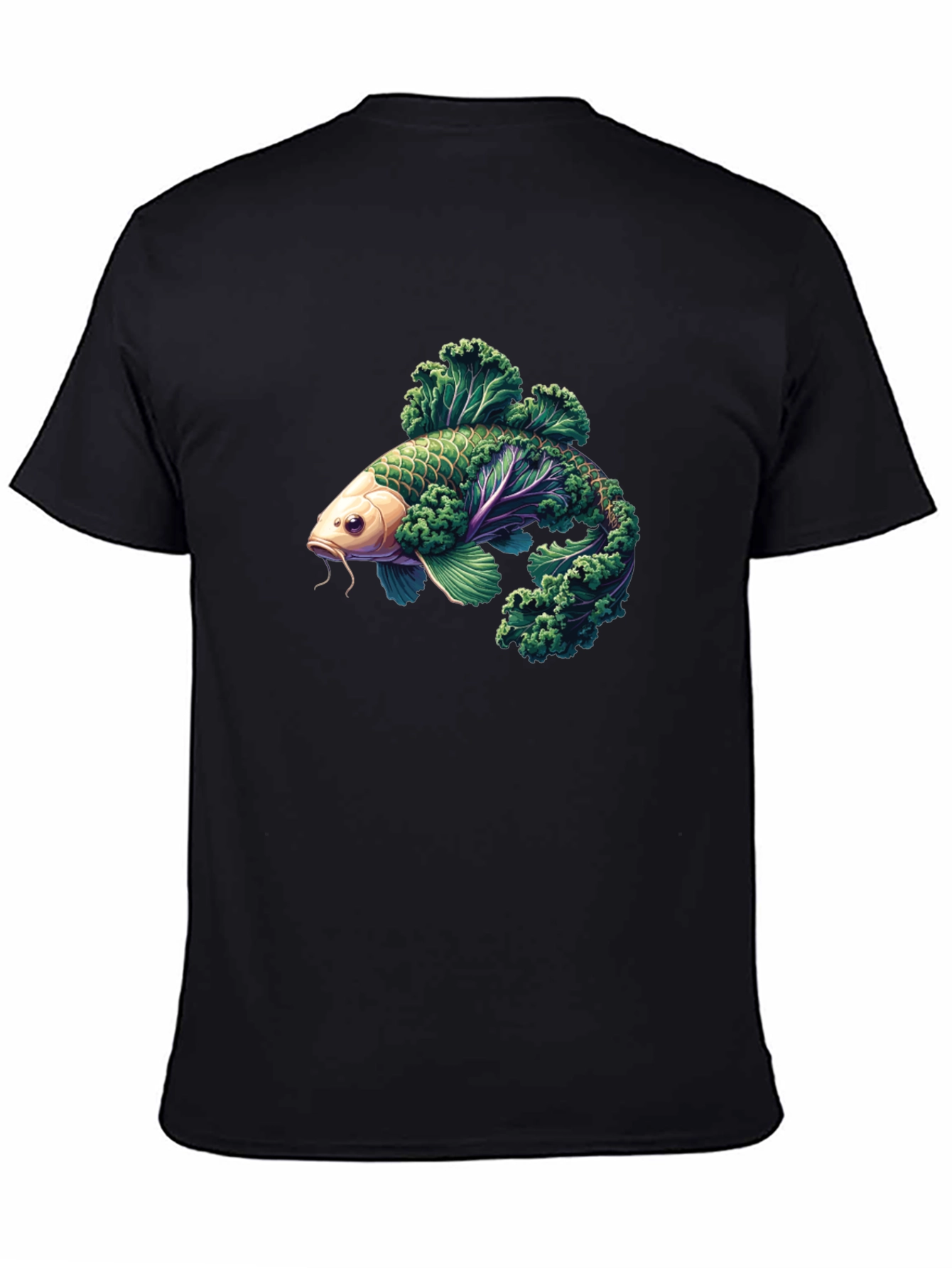 Kale Fish Graphic T-Shirt