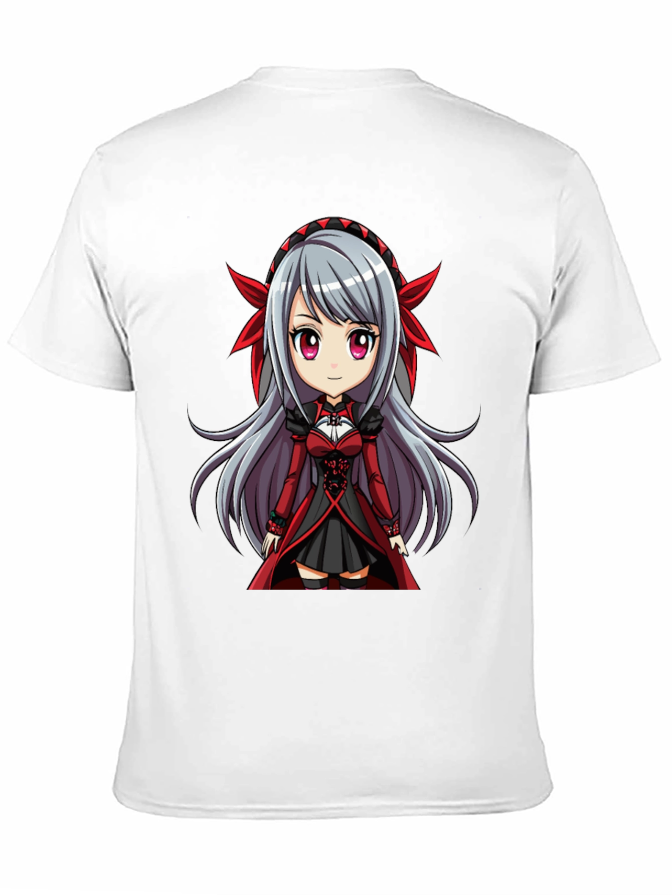 Anime Girl Graphic T-Shirt - Black