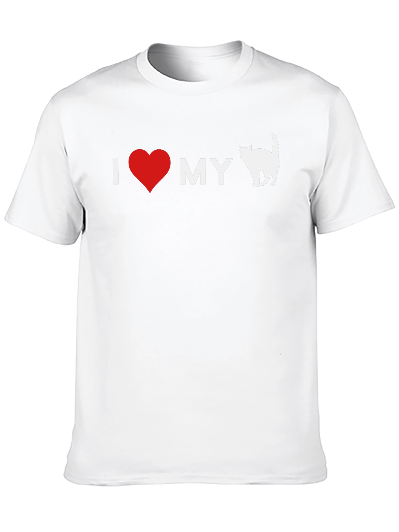 I Heart My Cat T-Shirt - Black Graphic Tee