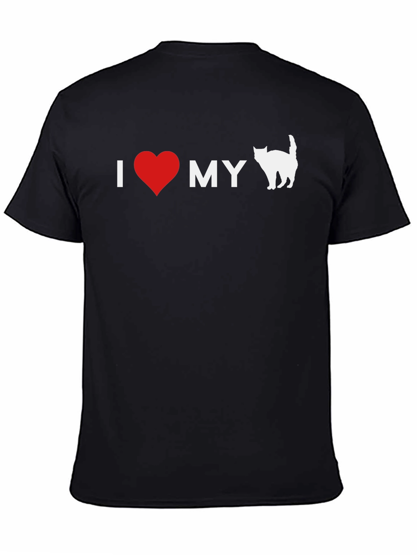 I Heart My Cat T-Shirt - Black Graphic Tee