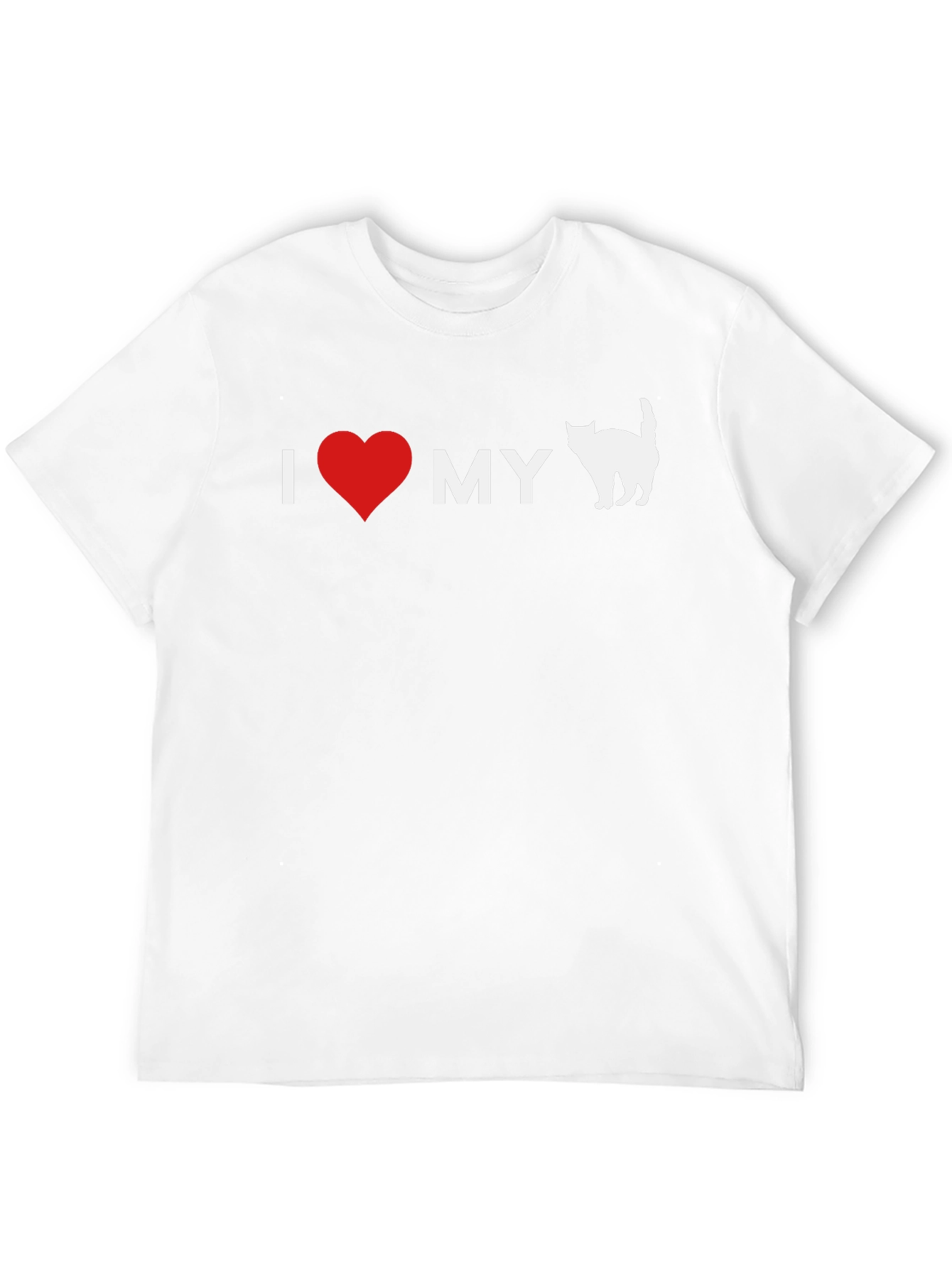 I Heart My Cat T-Shirt - Black Graphic Tee