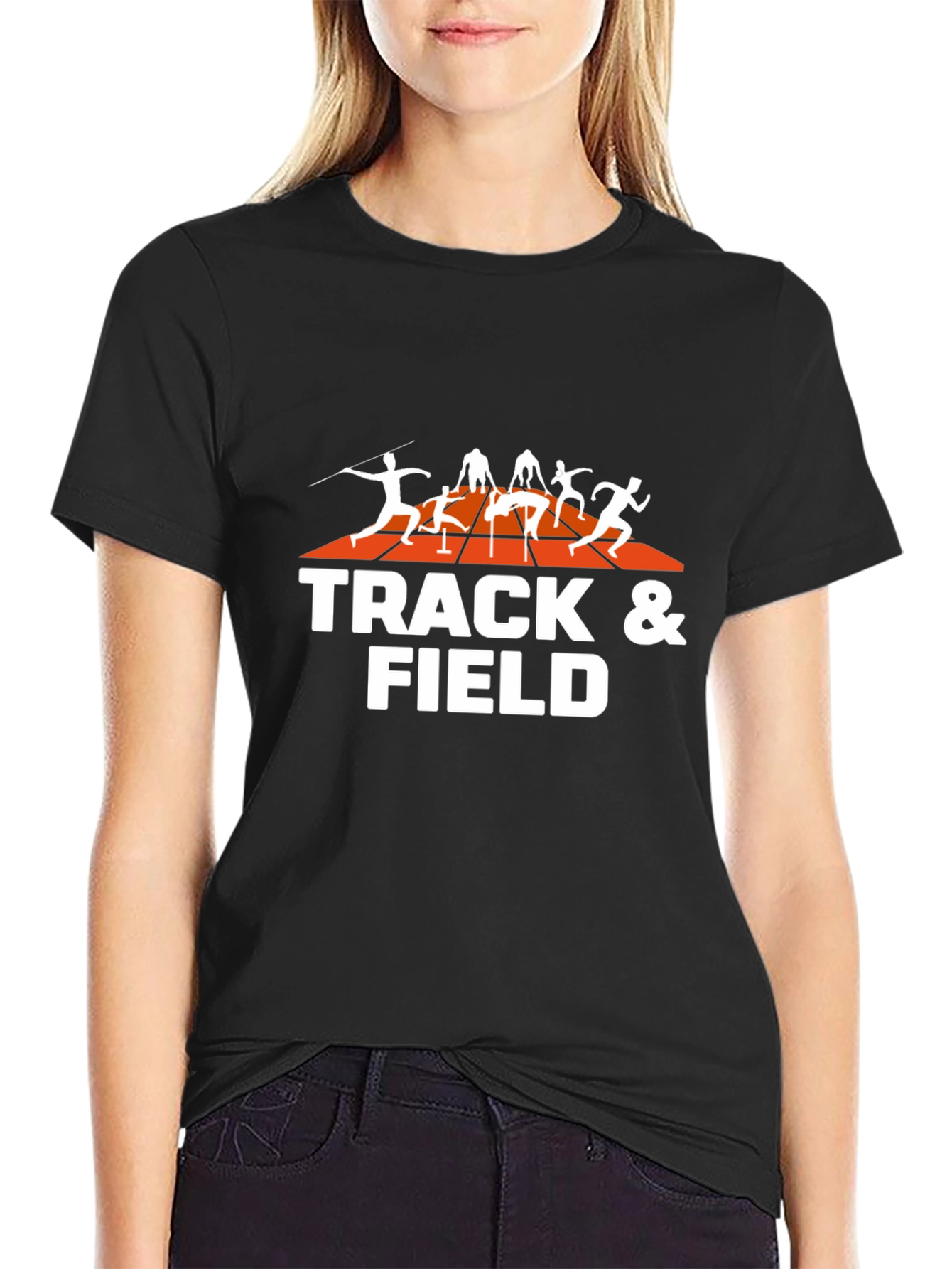 Track & Field Graphic Tee - Black