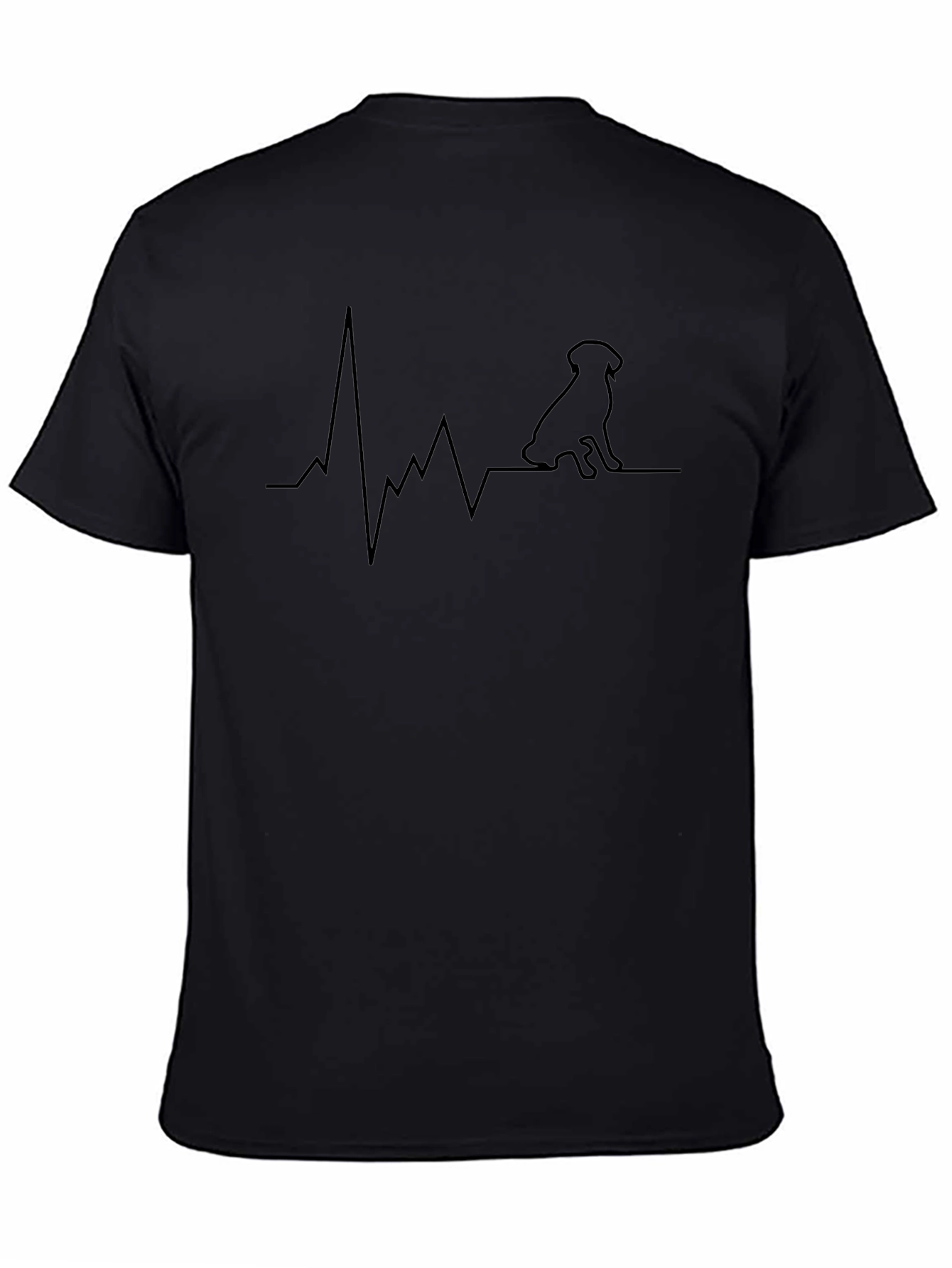 Dog Heartbeat Line Art T-Shirt