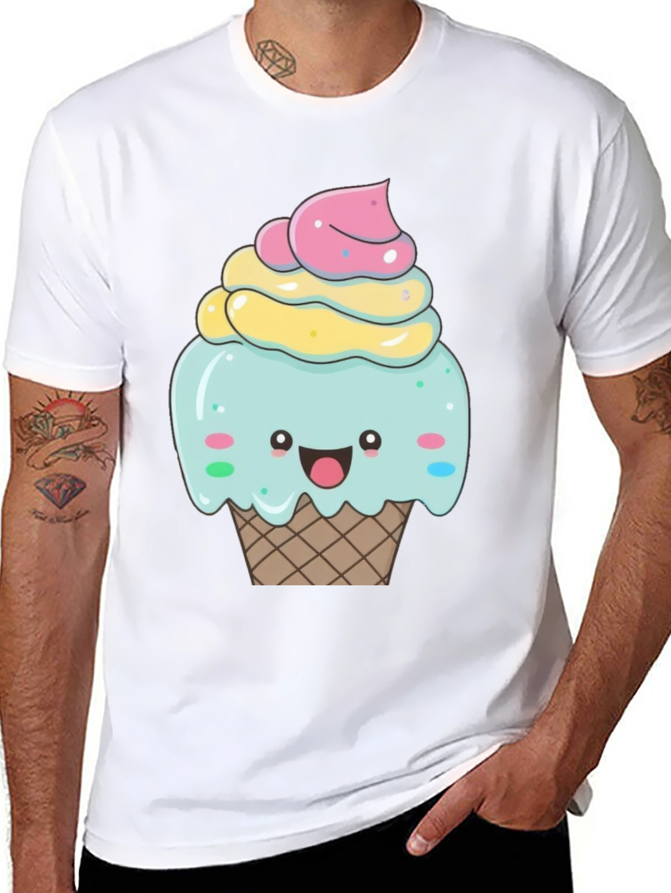 Cute Cupcake Graphic T-Shirt - Black Cotton Tee