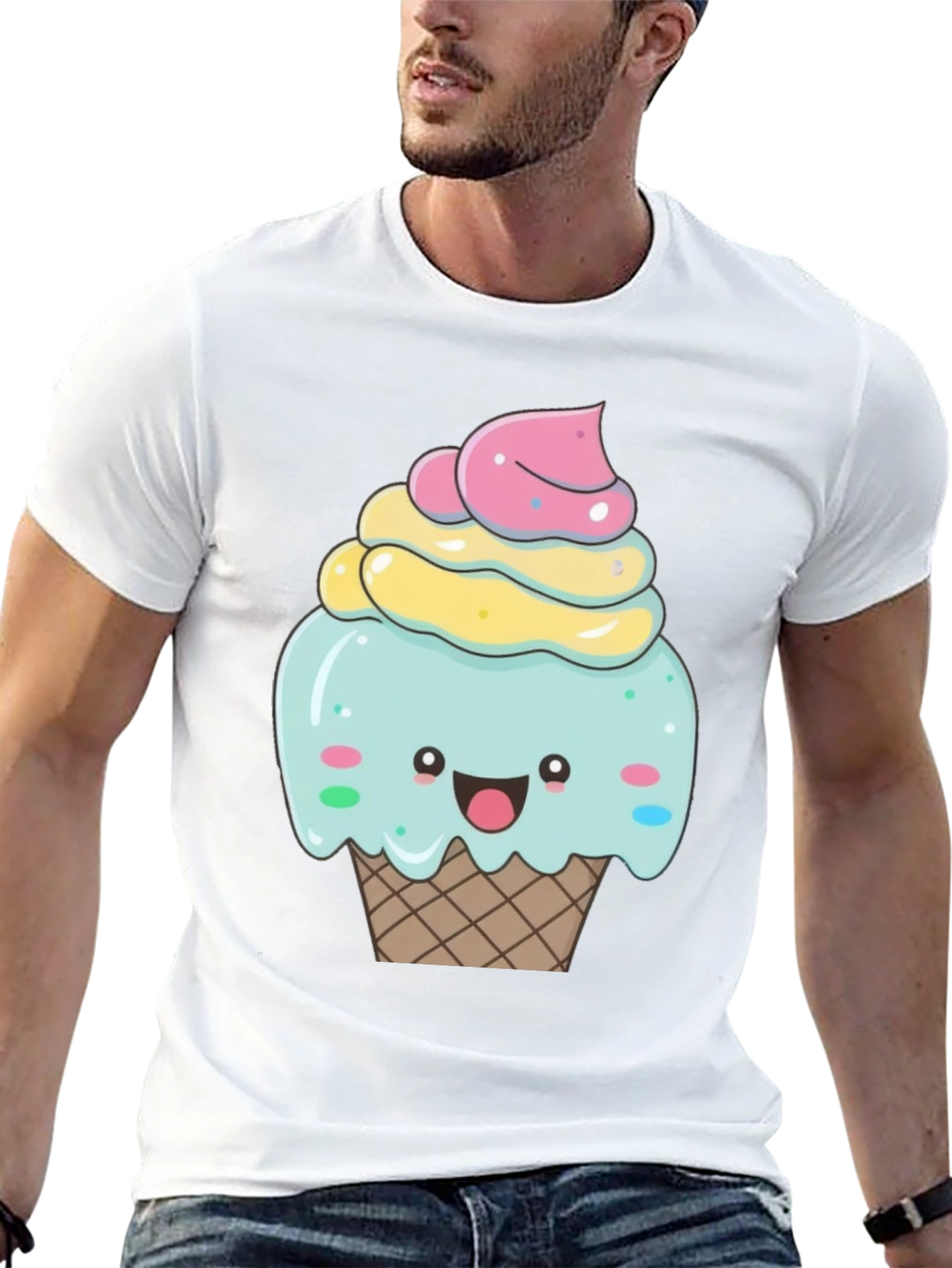 Cute Cupcake Graphic T-Shirt - Black Cotton Tee