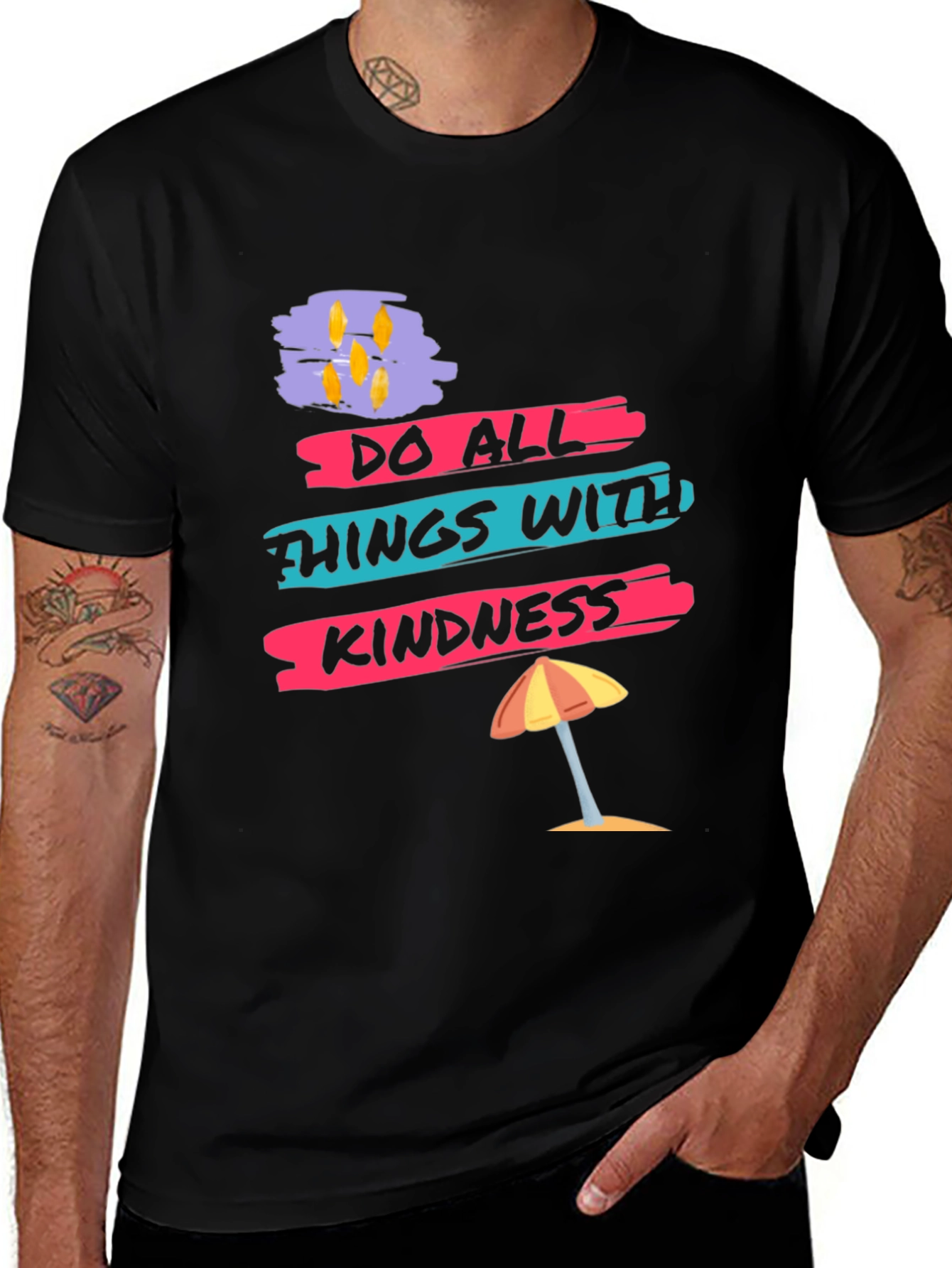 Kindness Graphic Tee - Mens Black T-Shirt