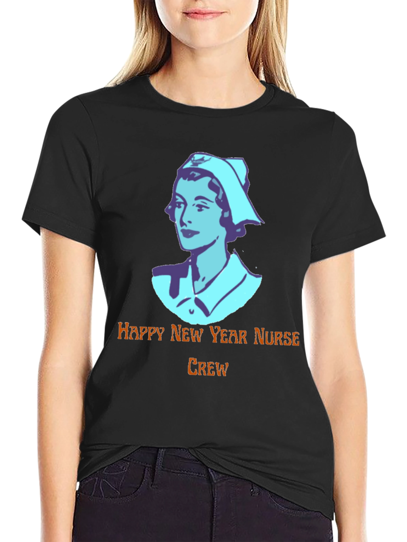 Happy New Year Nurse Crew Black T-Shirt