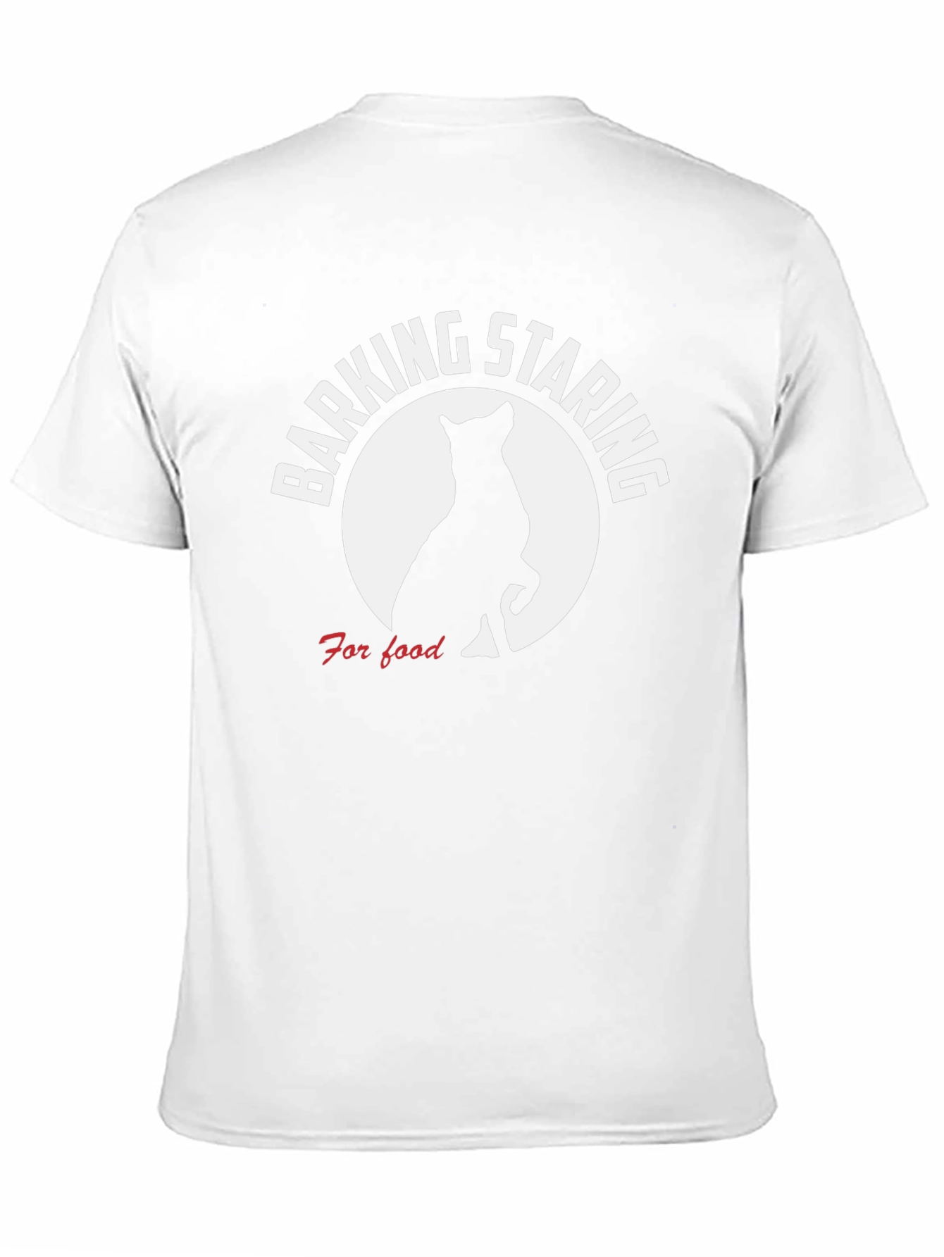 Barking Staring Dog T-Shirt - For Food Design