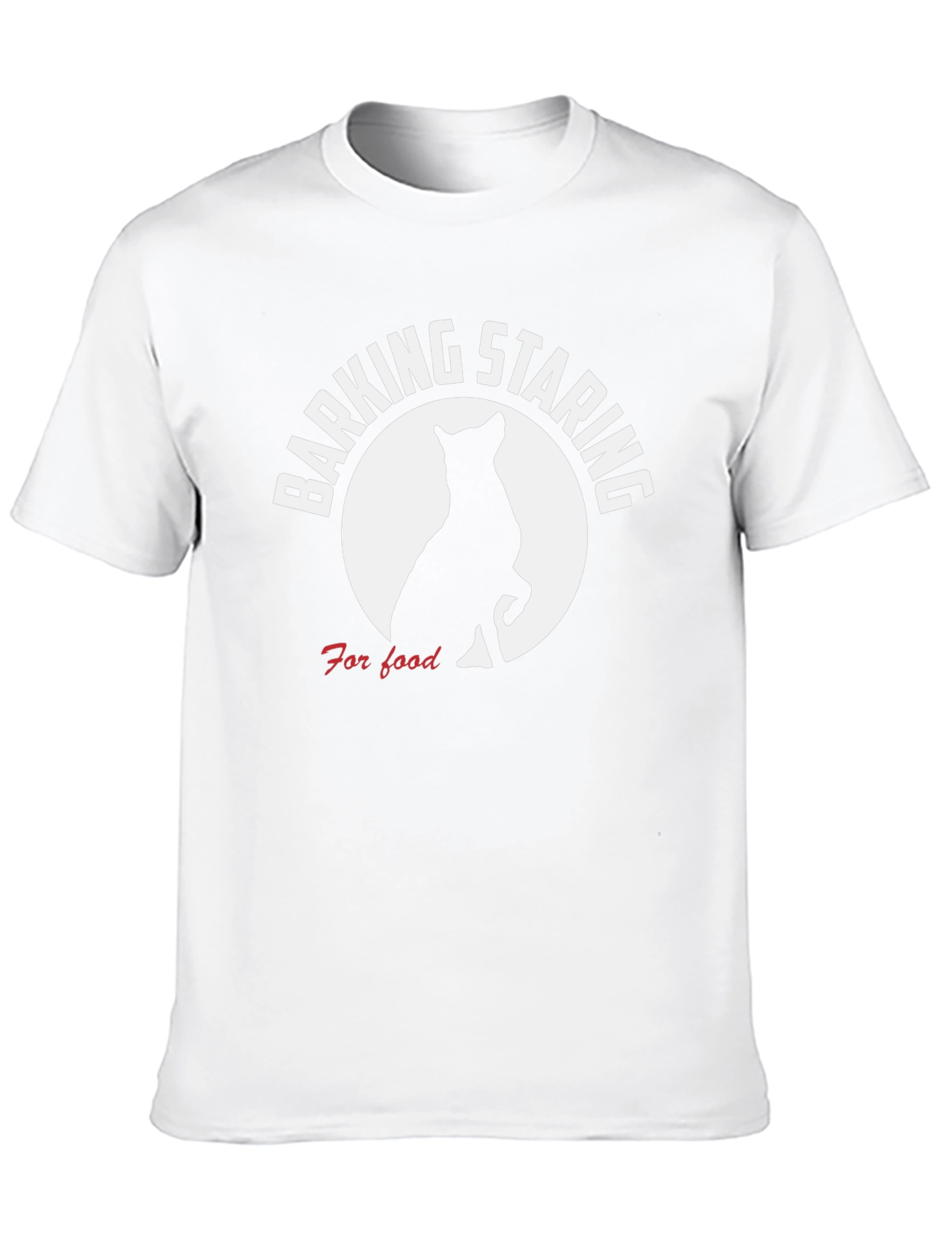 Barking Staring Dog T-Shirt - For Food Design