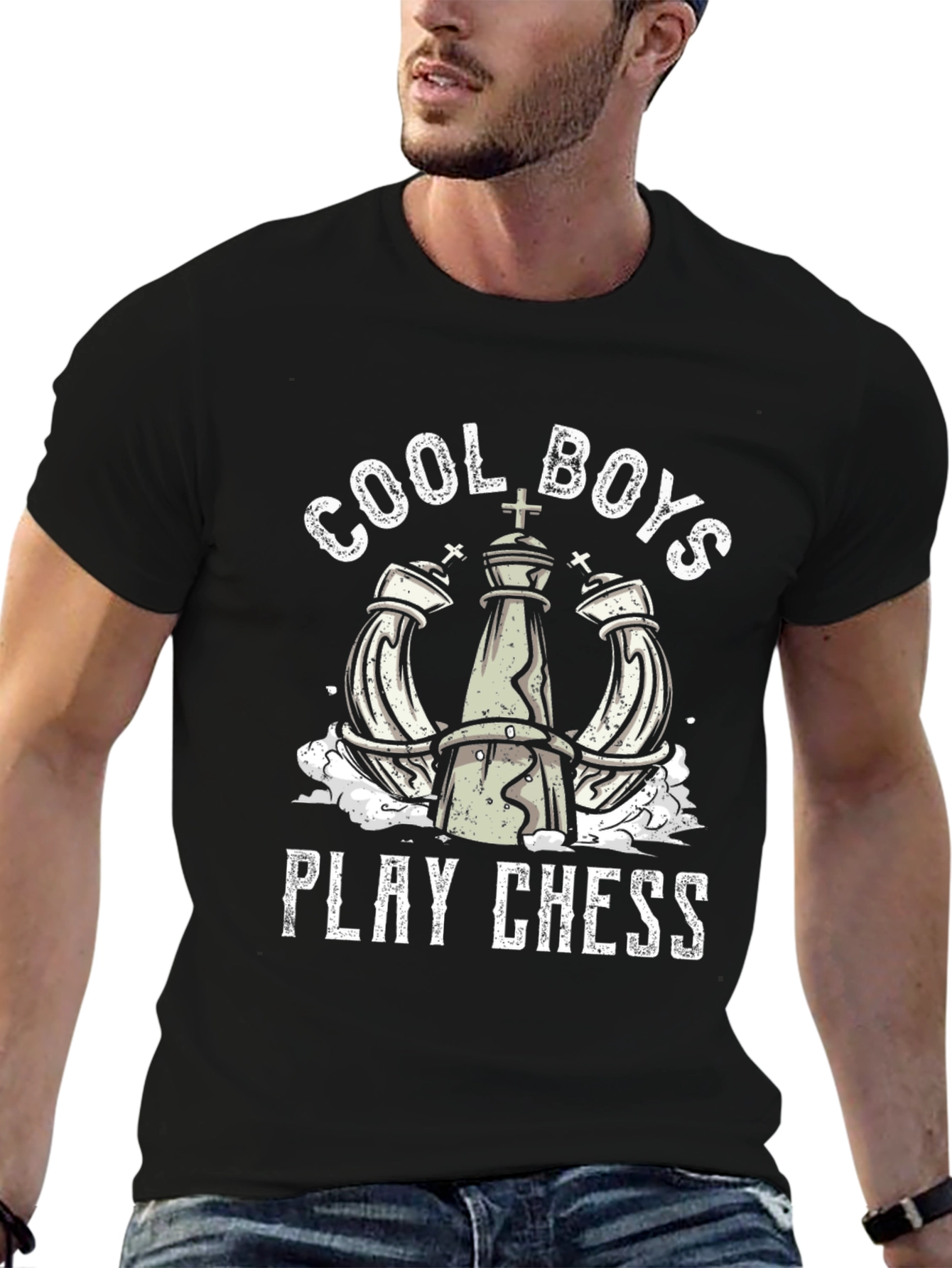 Cool Boys Play Chess T-Shirt - Graphic Tee