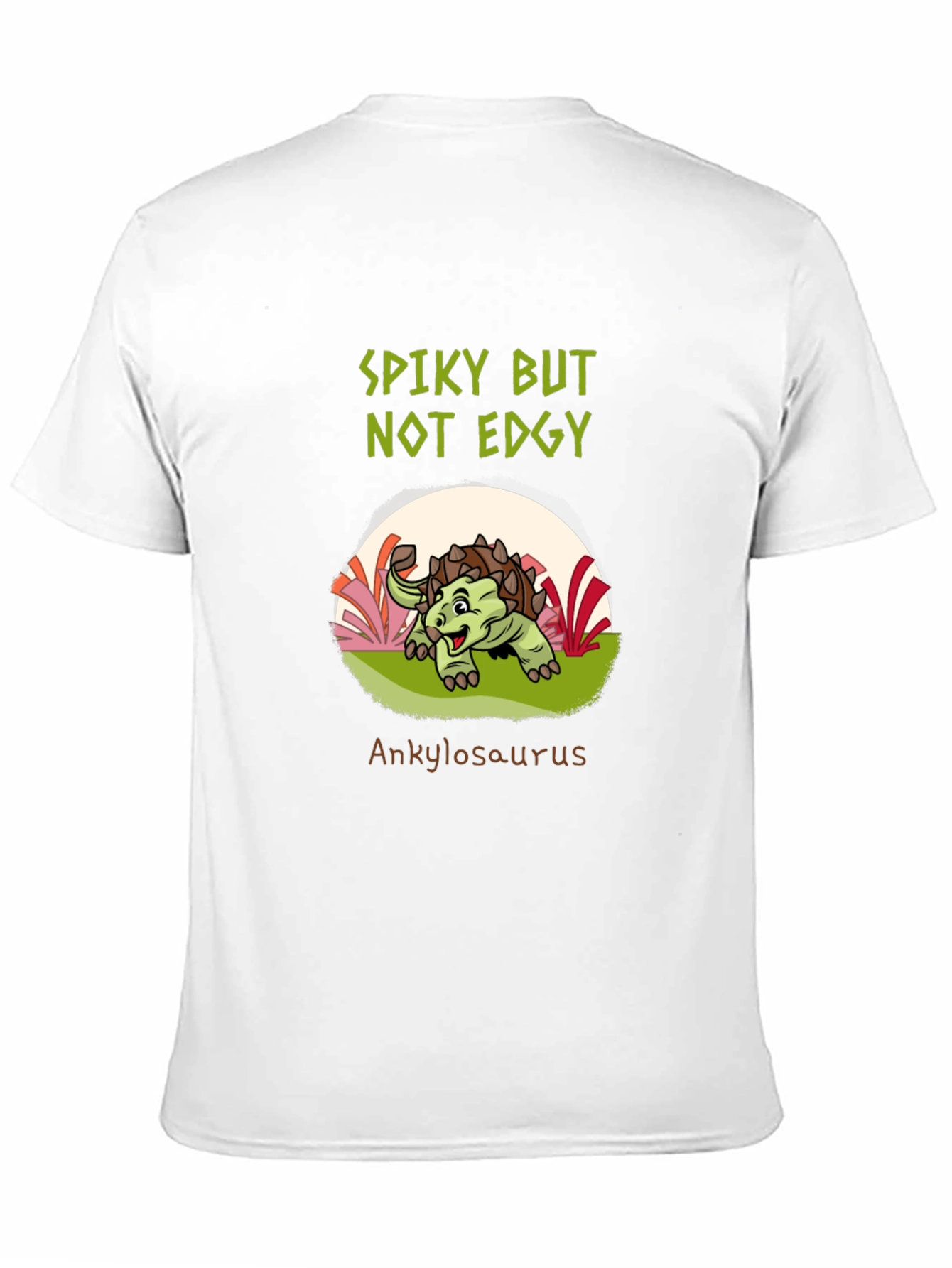Spiky But Not Edgy Ankylosaurus Black T-Shirt