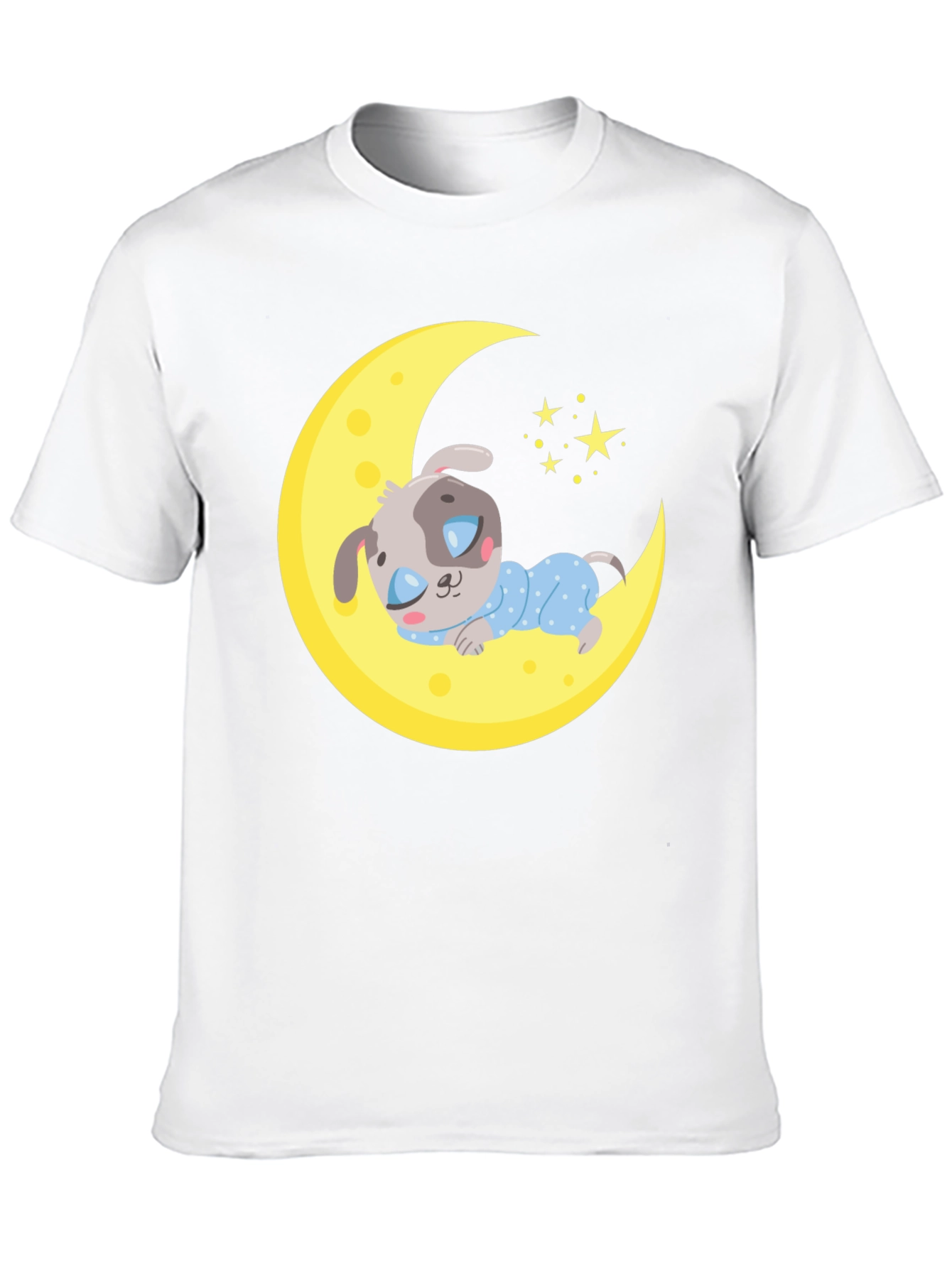 Cute Moon and Sleeping Dog T-Shirt