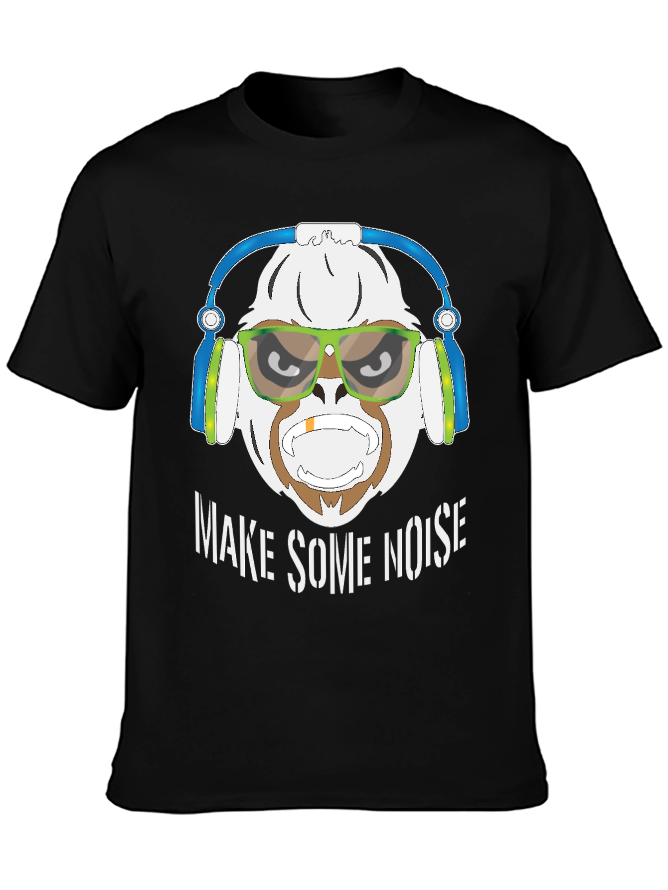 Make Some Noise T-Shirt Gorilla Headphones Tee