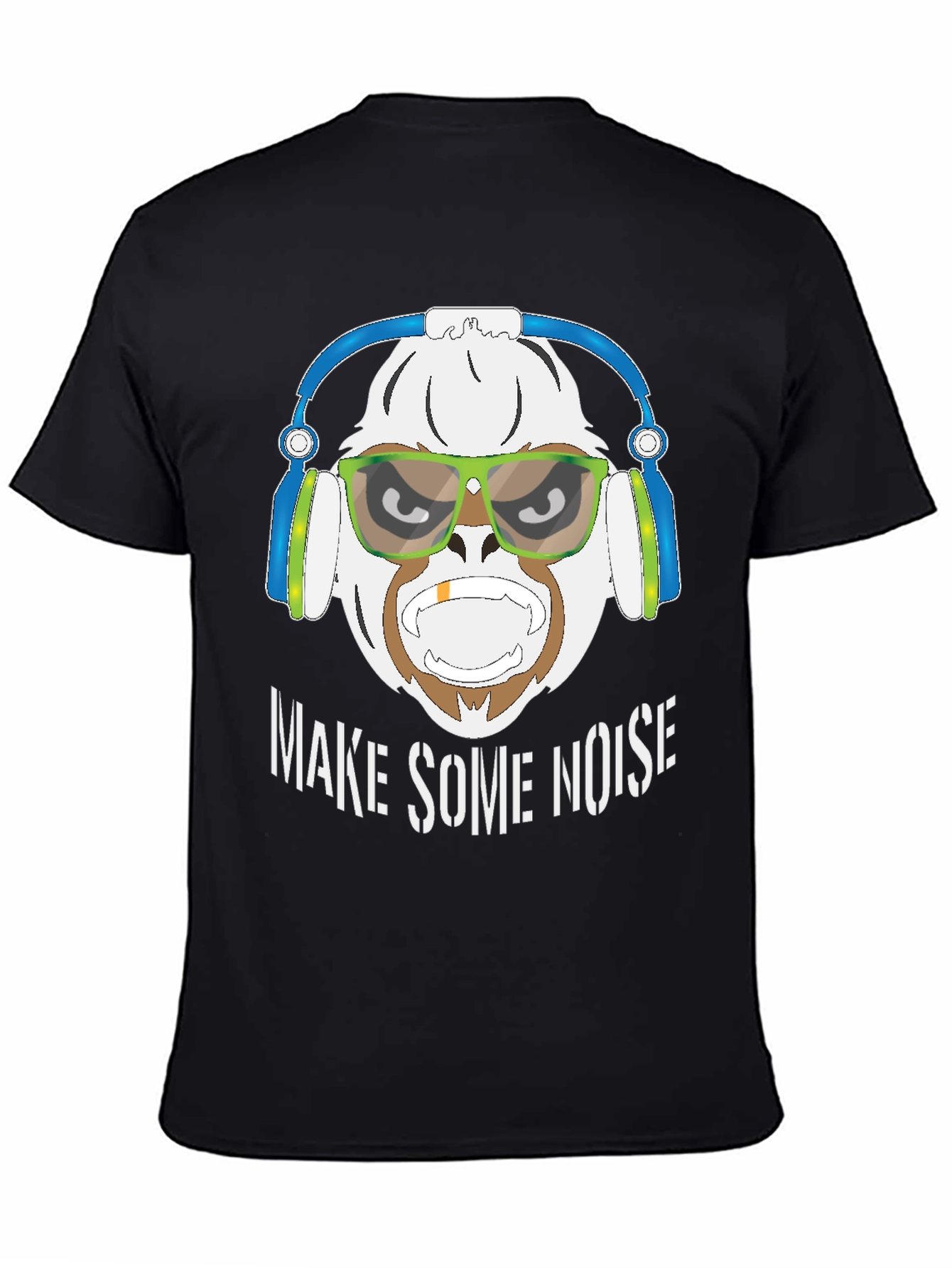 Make Some Noise T-Shirt Gorilla Headphones Tee