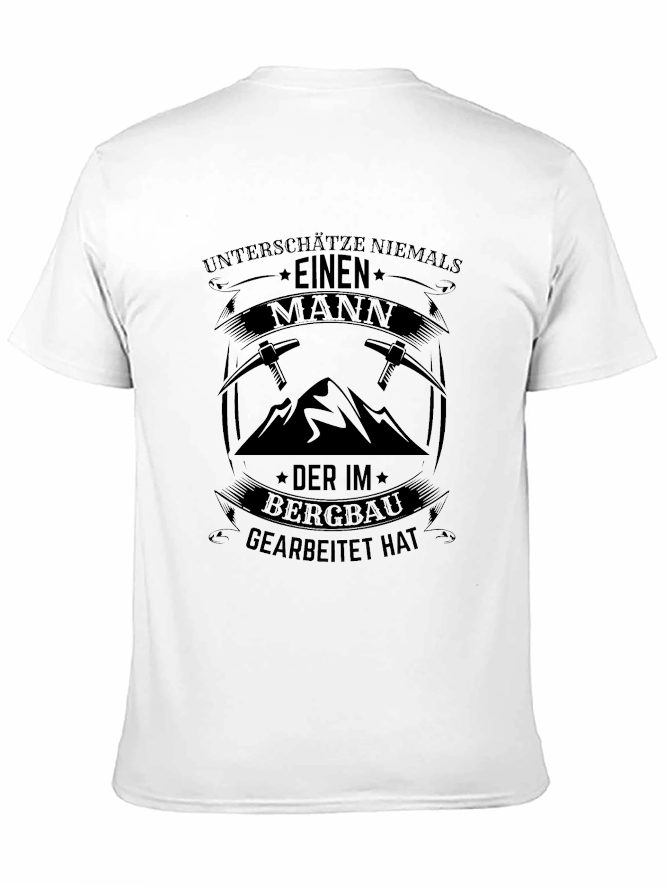 Mens Black Never Underestimate A Miner T-Shirt