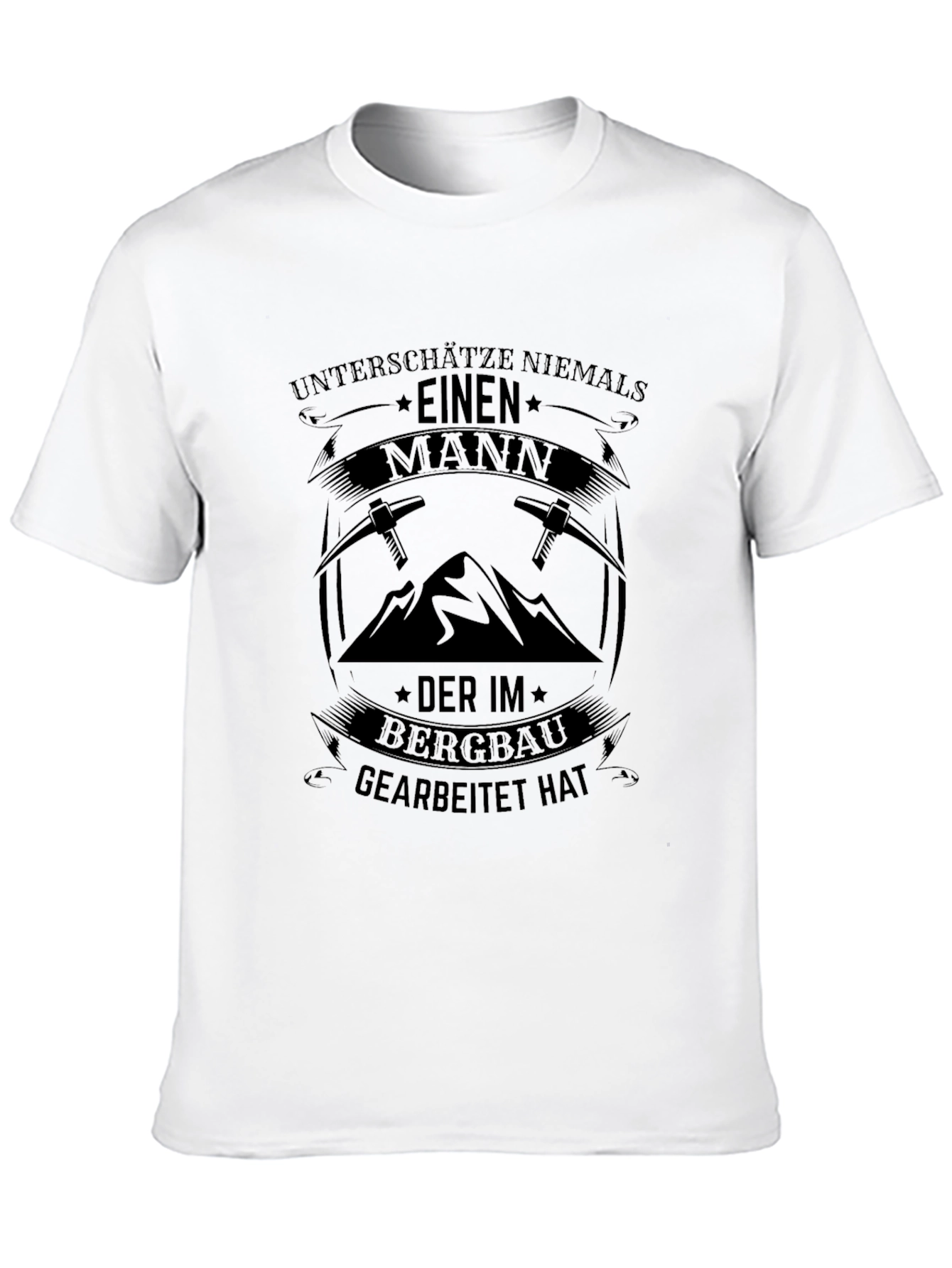 Mens Black Never Underestimate A Miner T-Shirt