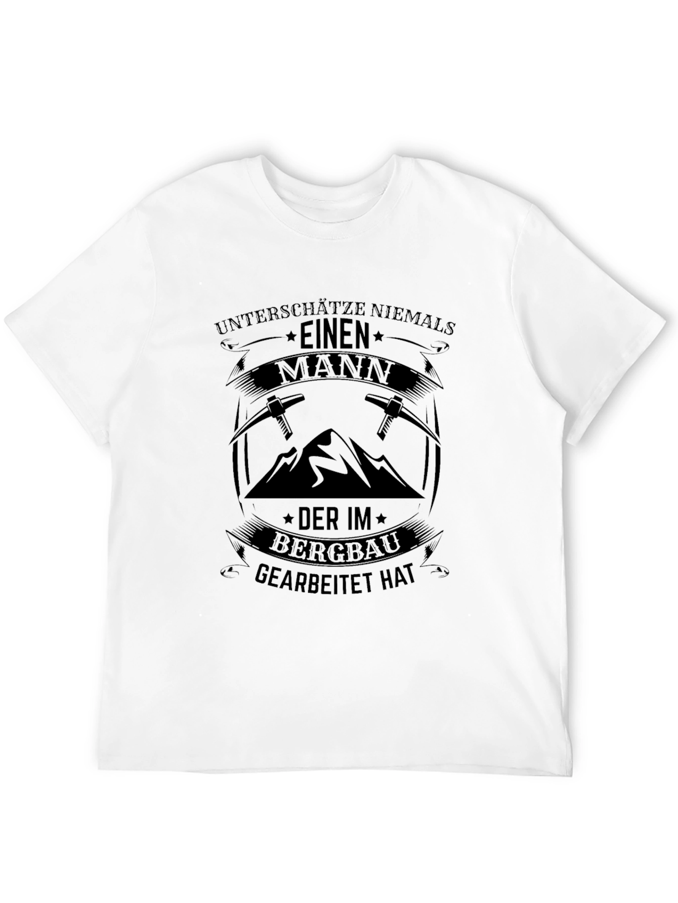 Mens Black Never Underestimate A Miner T-Shirt