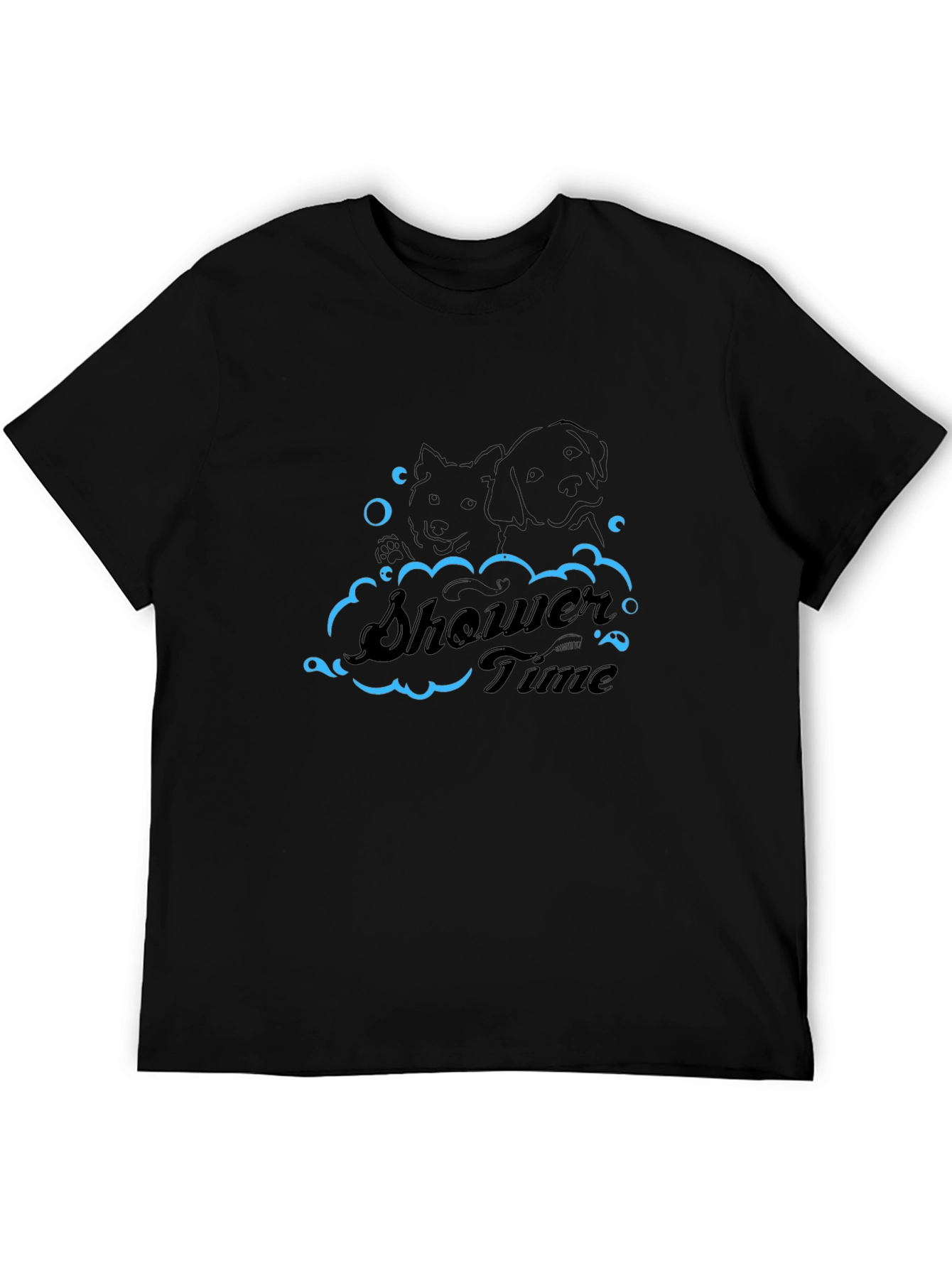 Shower Time Graphic T-Shirt - Black