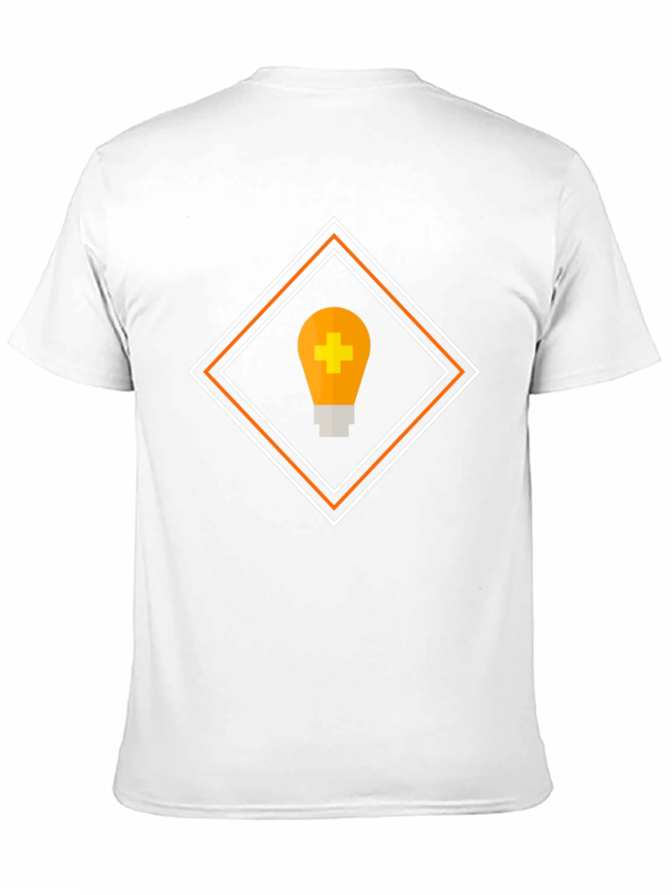 Geometric Light Bulb Graphic Tee - Black