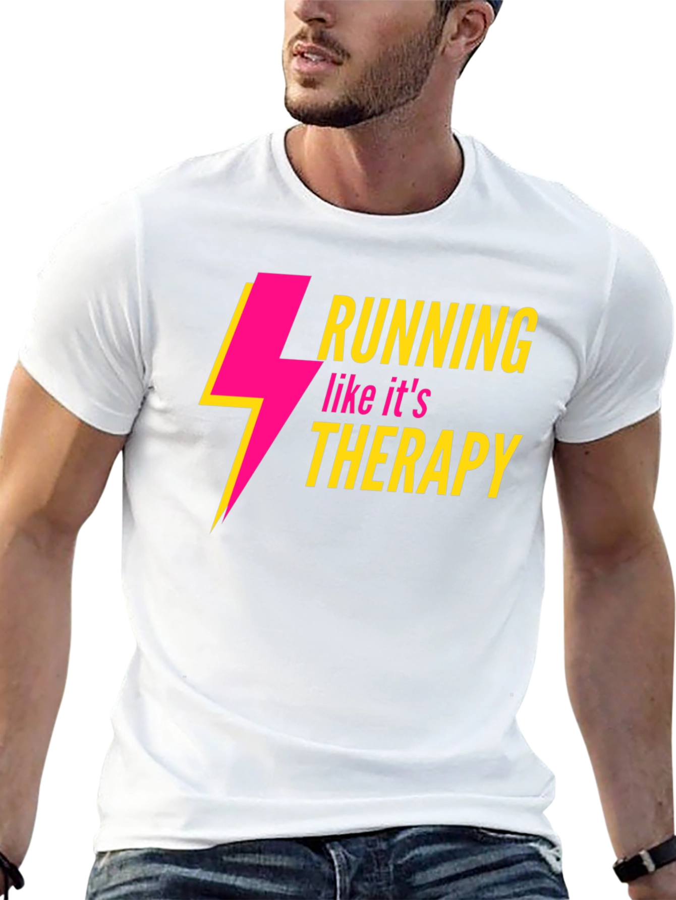 Running Therapy Graphic Tee - Stylish Black Shirt