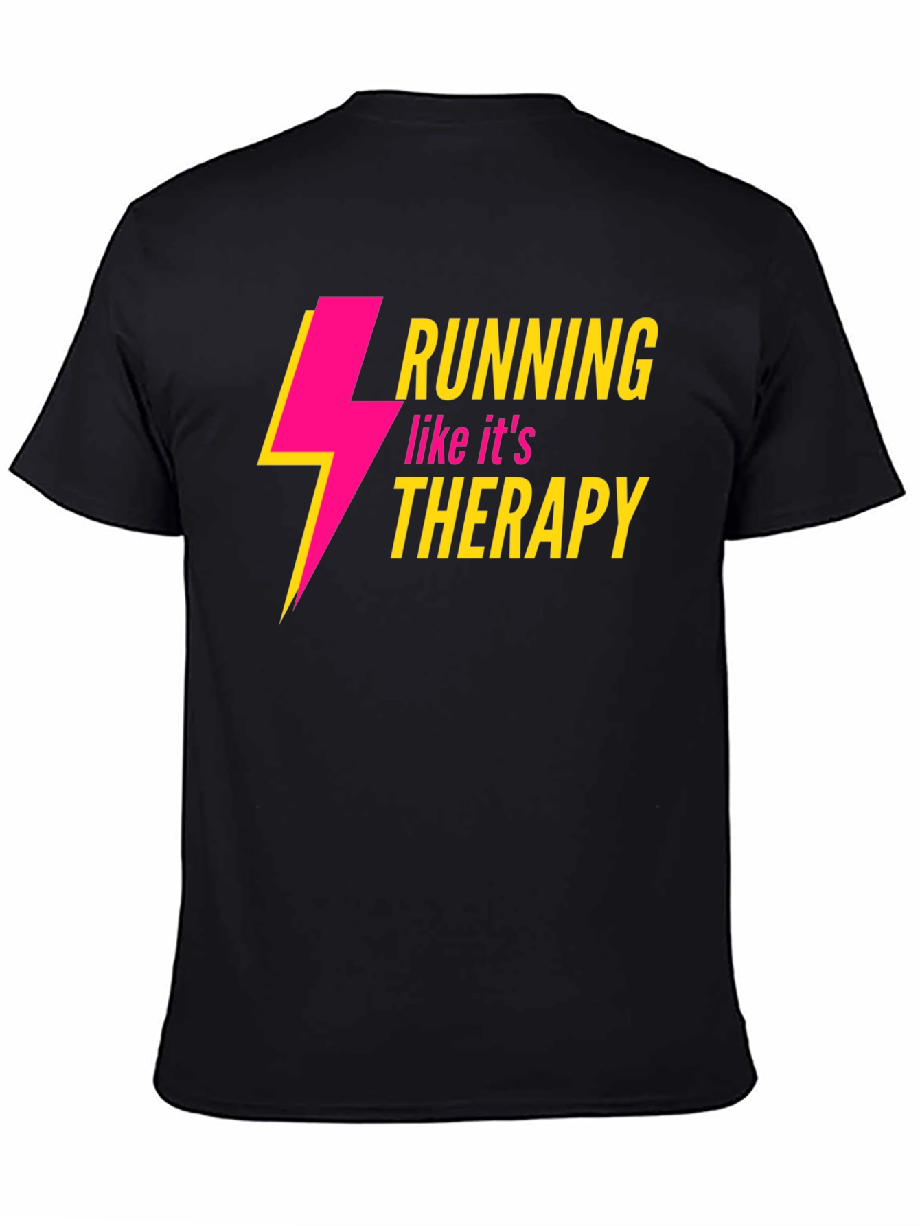 Running Therapy Graphic Tee - Stylish Black Shirt