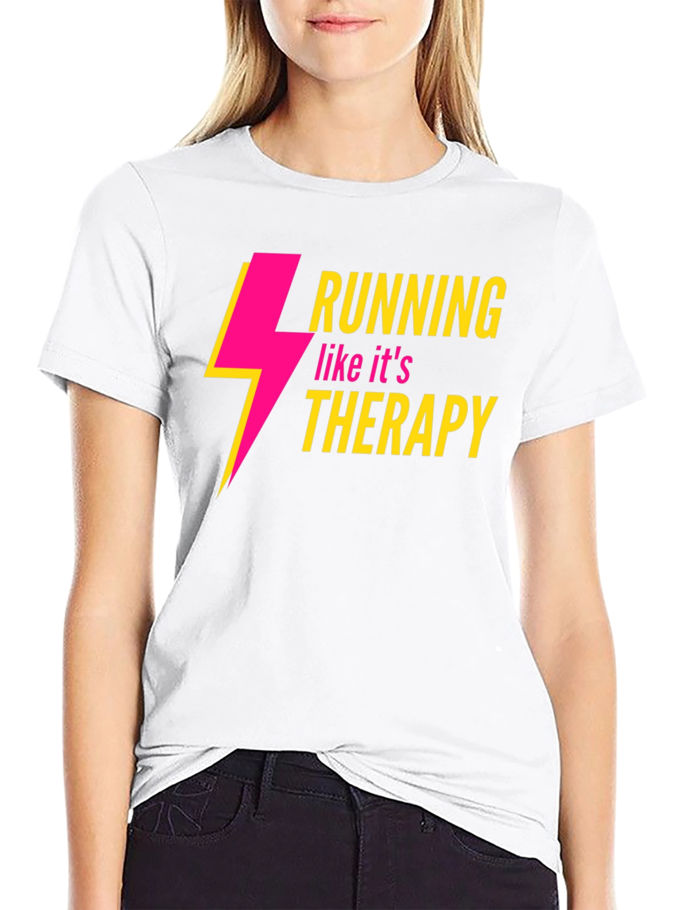 Running Therapy Graphic Tee - Stylish Black Shirt