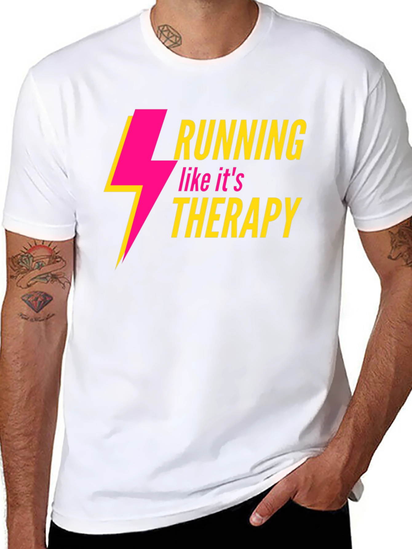 Running Therapy Graphic Tee - Stylish Black Shirt