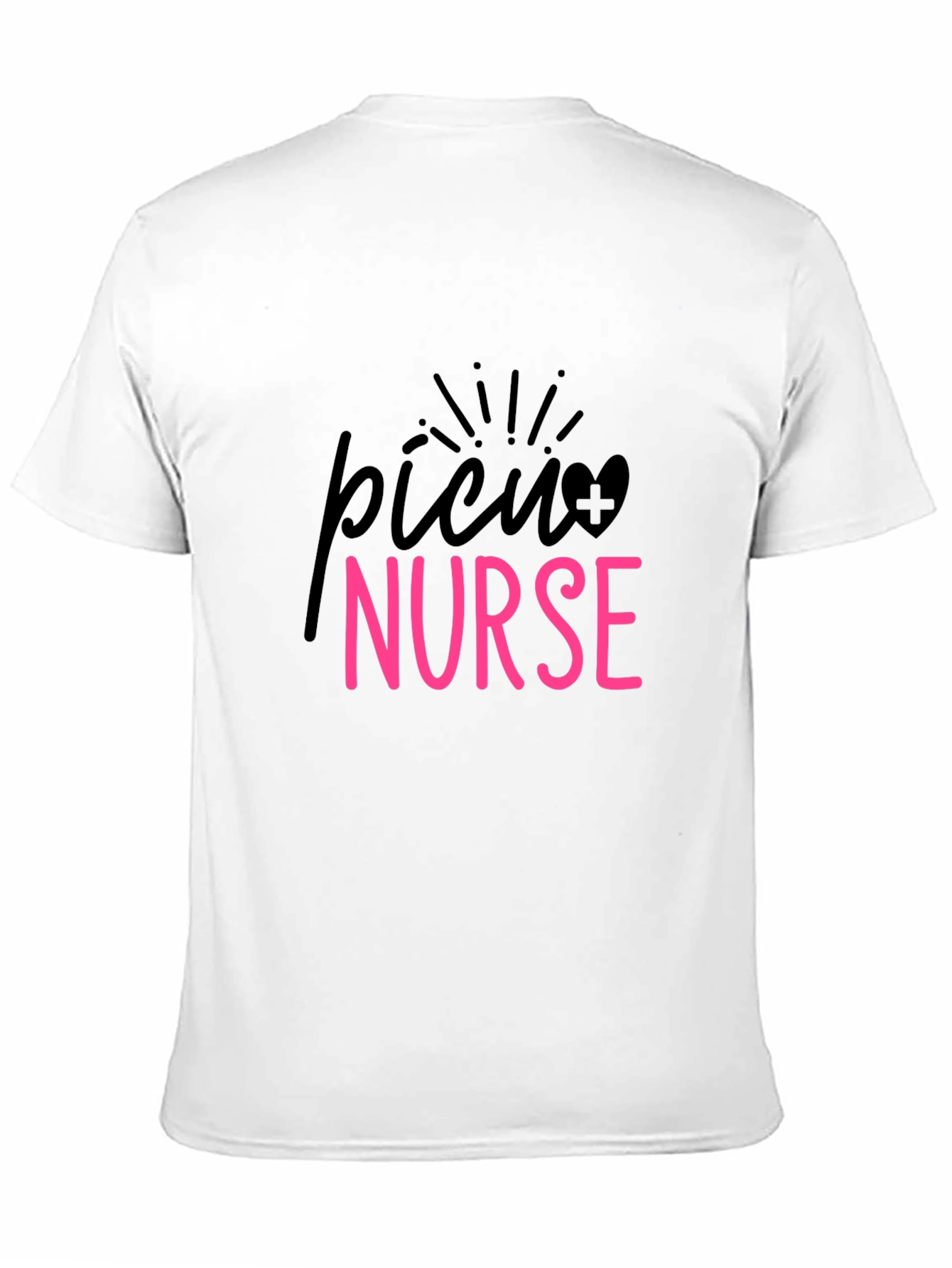 PICU Nurse Graphic Tee - Black Cotton T-Shirt