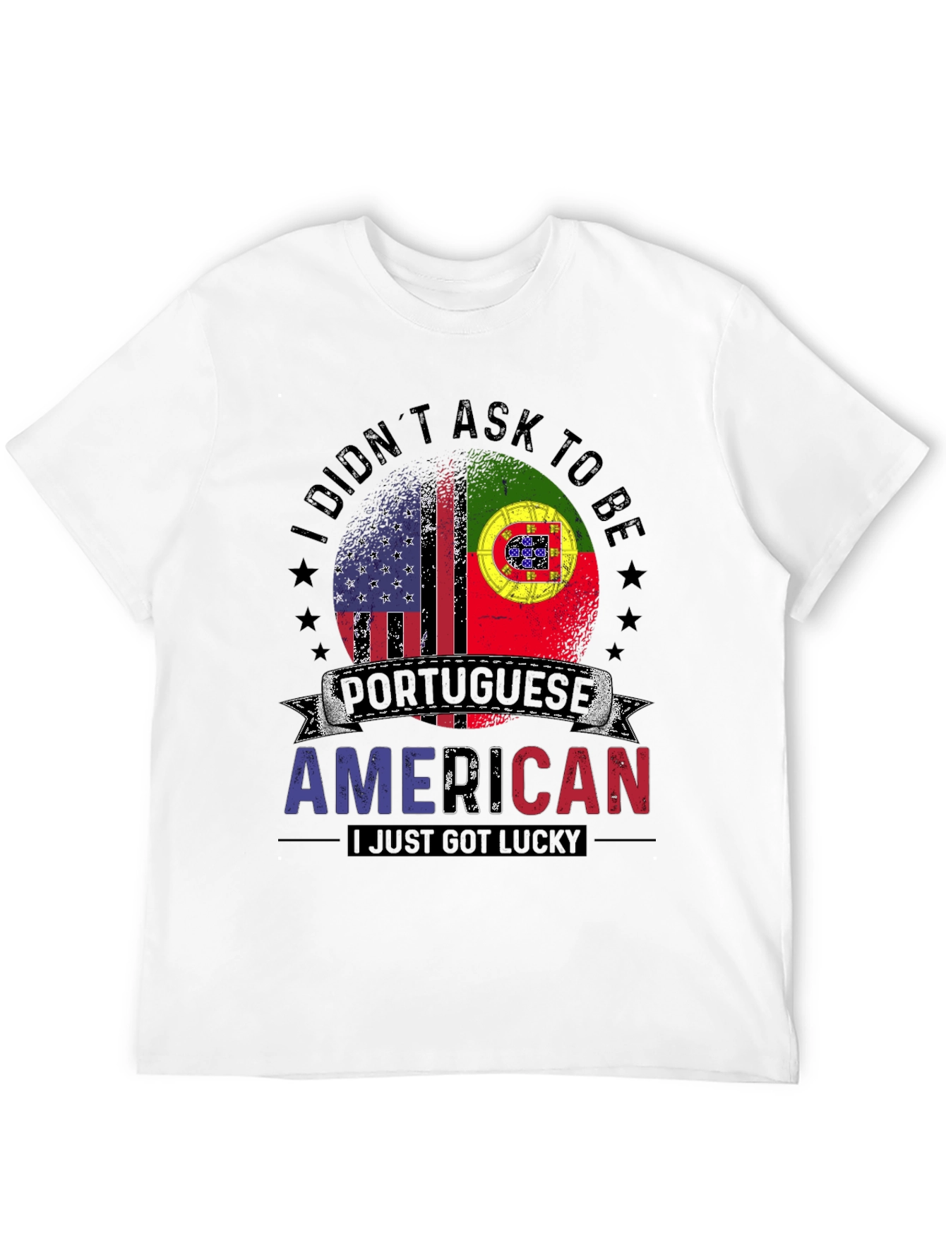 Portuguese American Flag Graphic T-Shirt