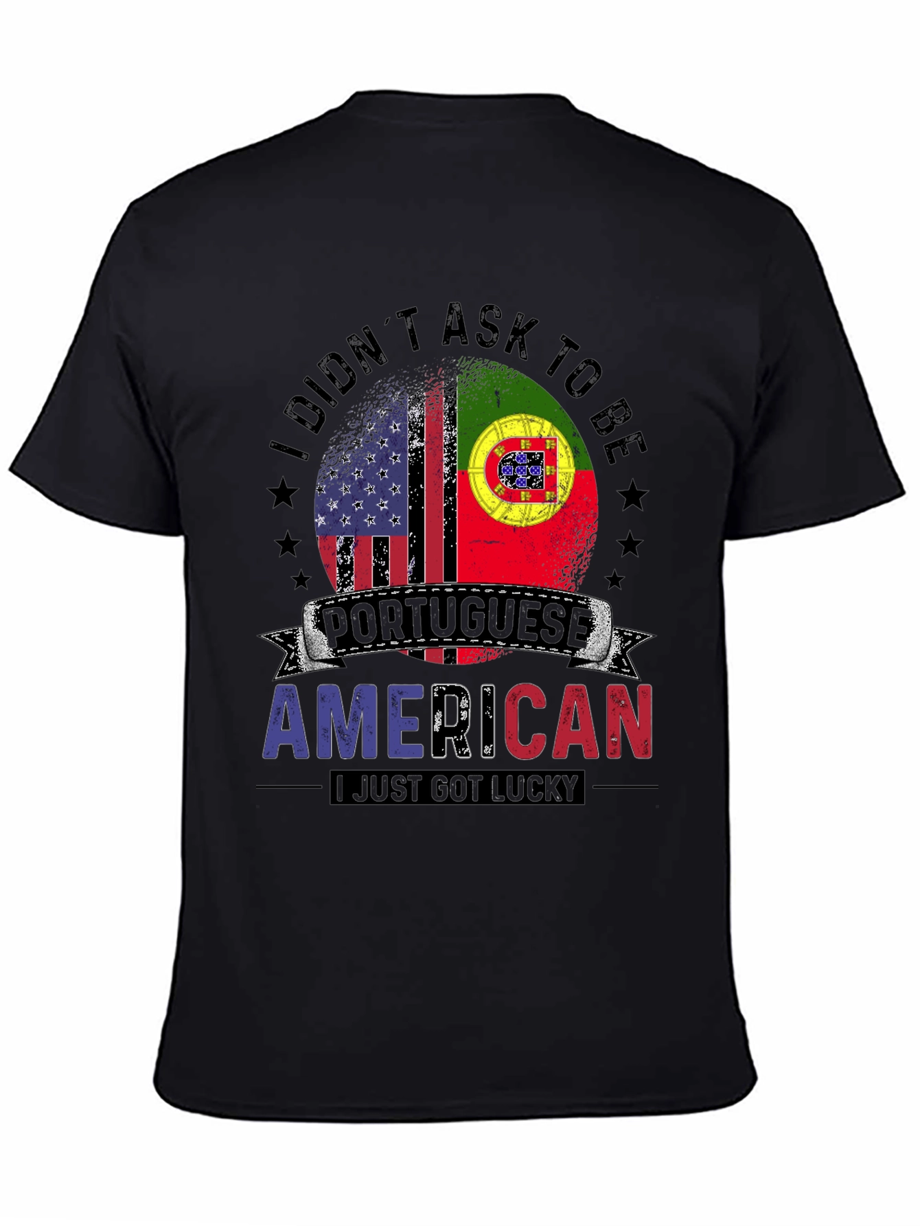 Portuguese American Flag Graphic T-Shirt