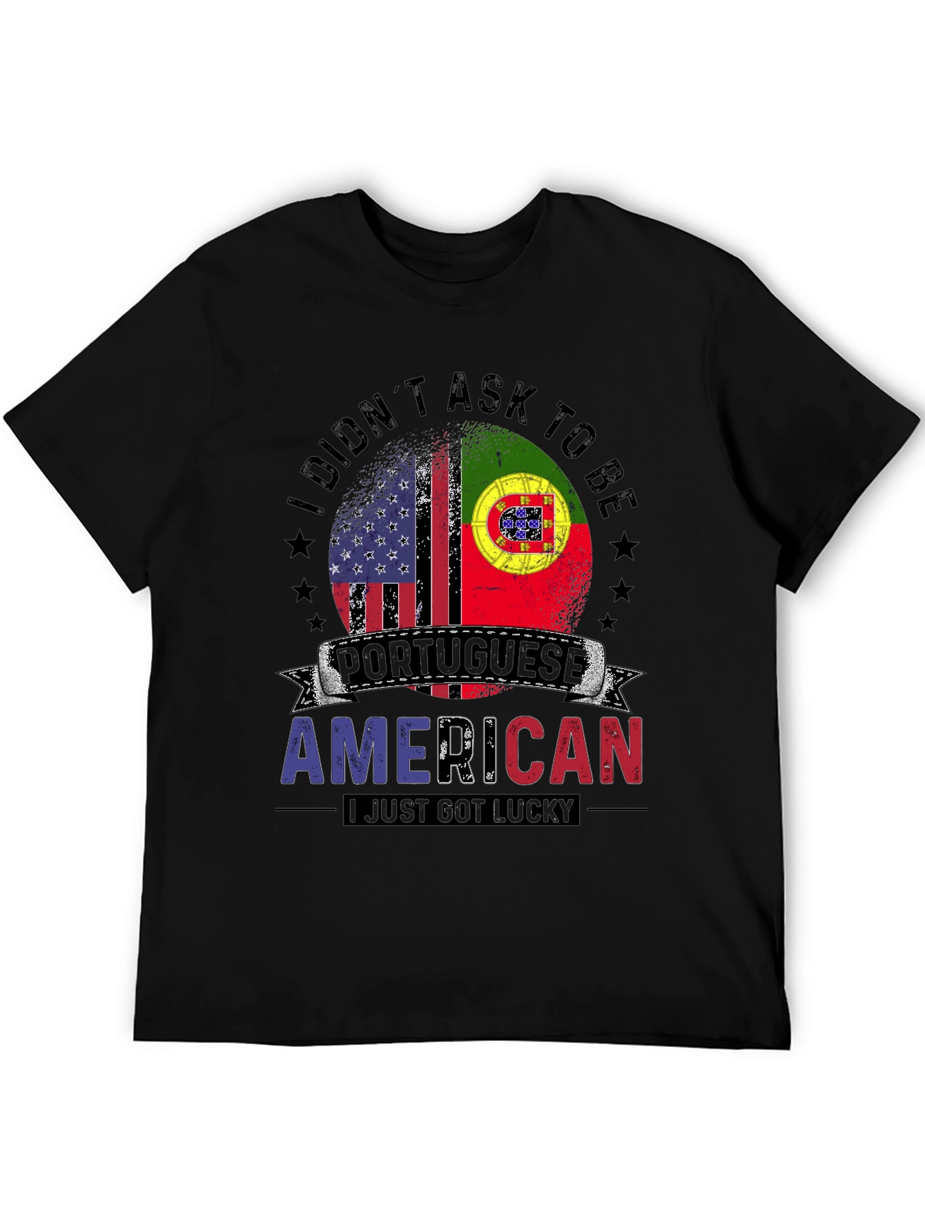 Portuguese American Flag Graphic T-Shirt