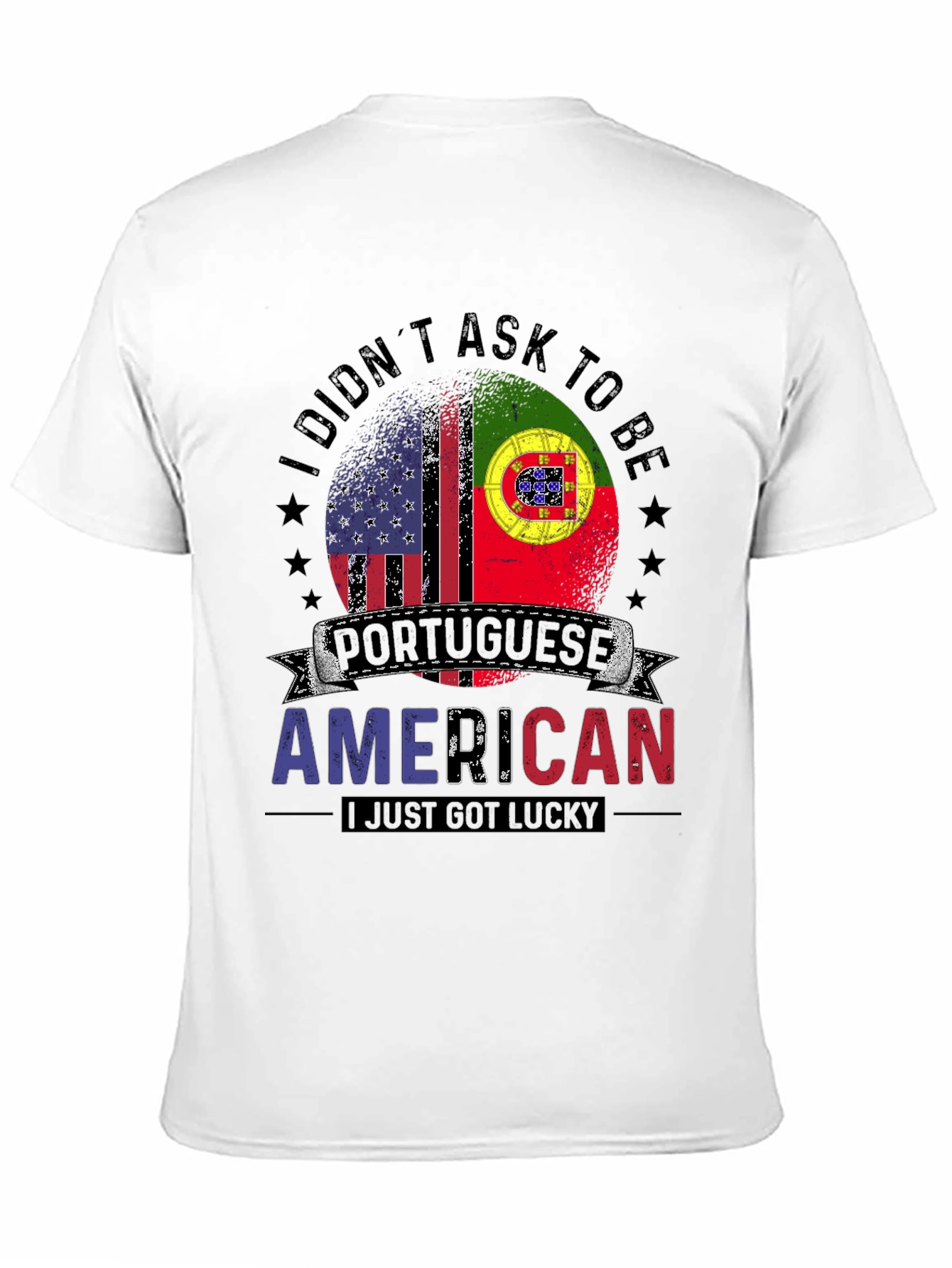 Portuguese American Flag Graphic T-Shirt