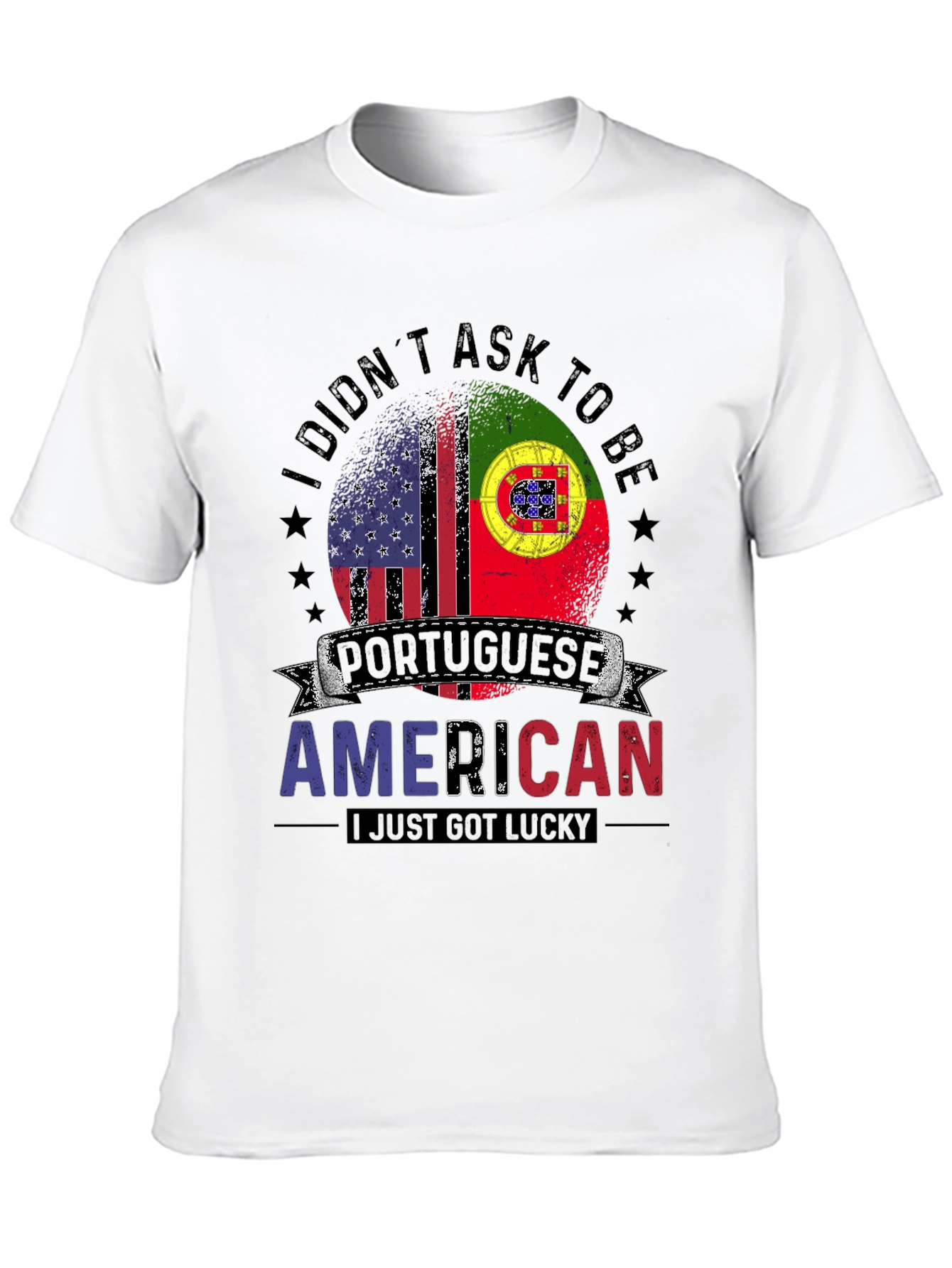 Portuguese American Flag Graphic T-Shirt