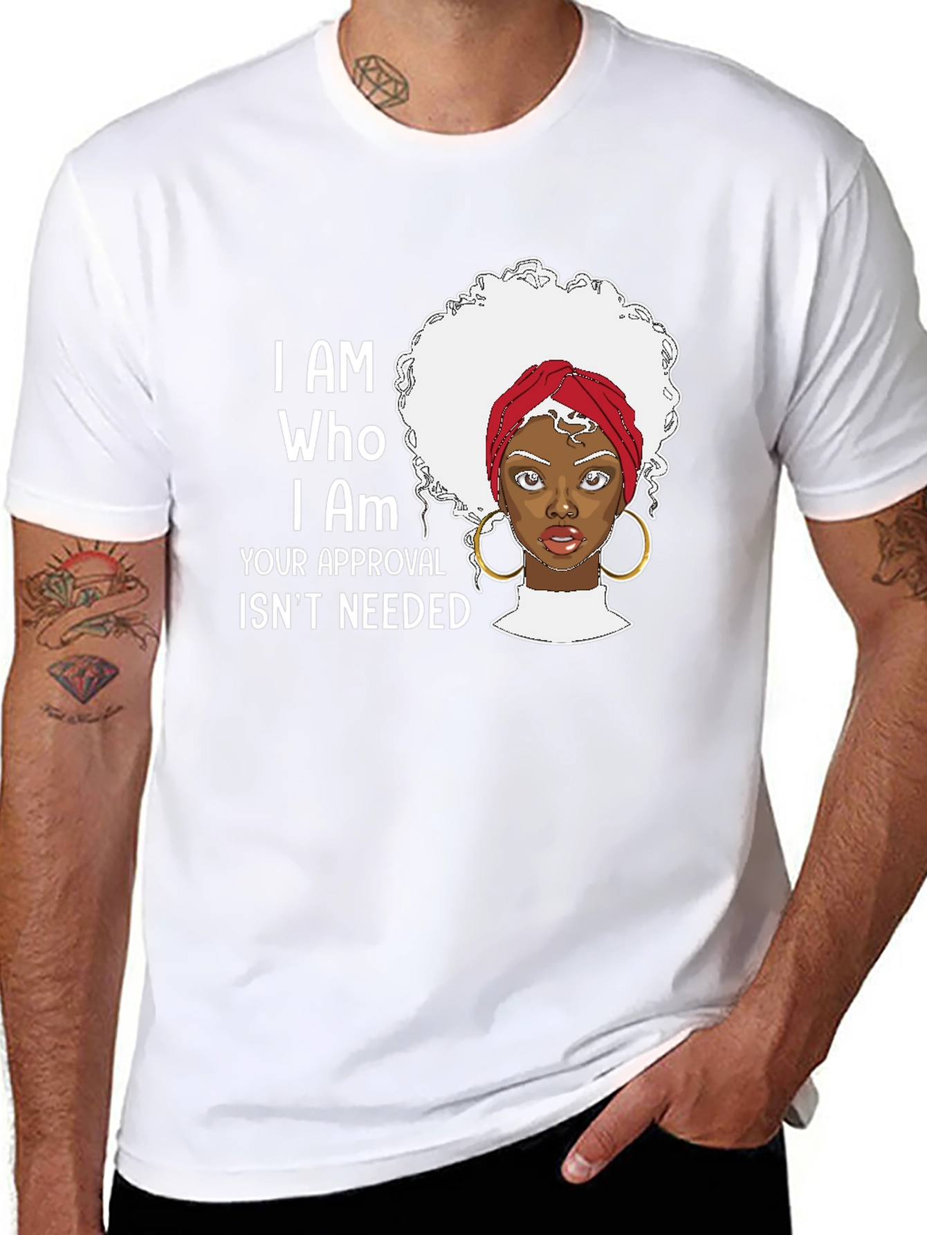 I AM WHO I AM Black Pride Graphic T-Shirt